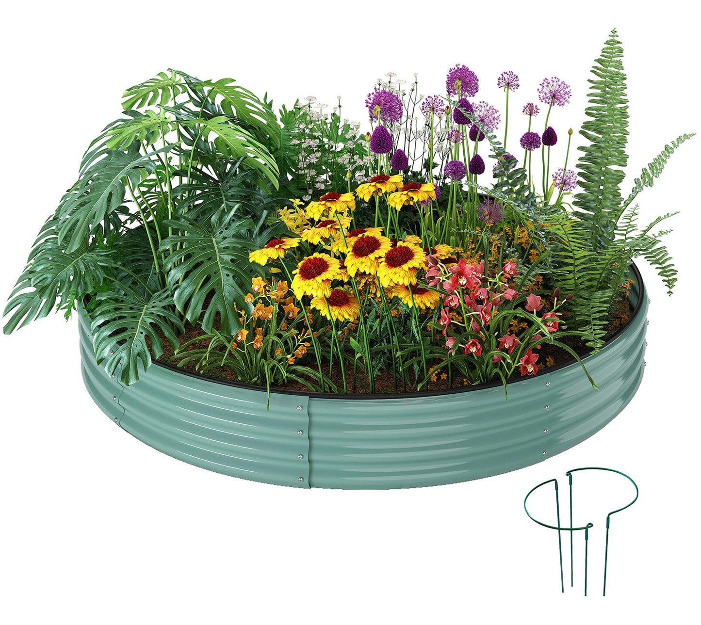 Galvanized Metal Planter Raised Garden Bed Kit for Gardening Outdoor,8x2x1ft Planter Grow Garden Box Raised Flower Bed,Long Vegetable Clearance Herb Raised Garden Beds for Gardening