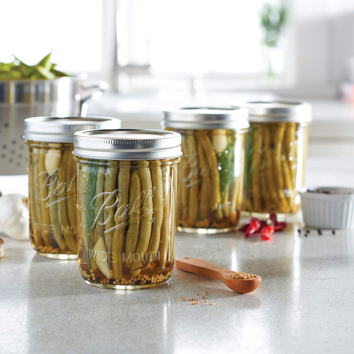 Ball Mason 4oz Quilted Jelly Jars with Lids and Bands, Set of 12