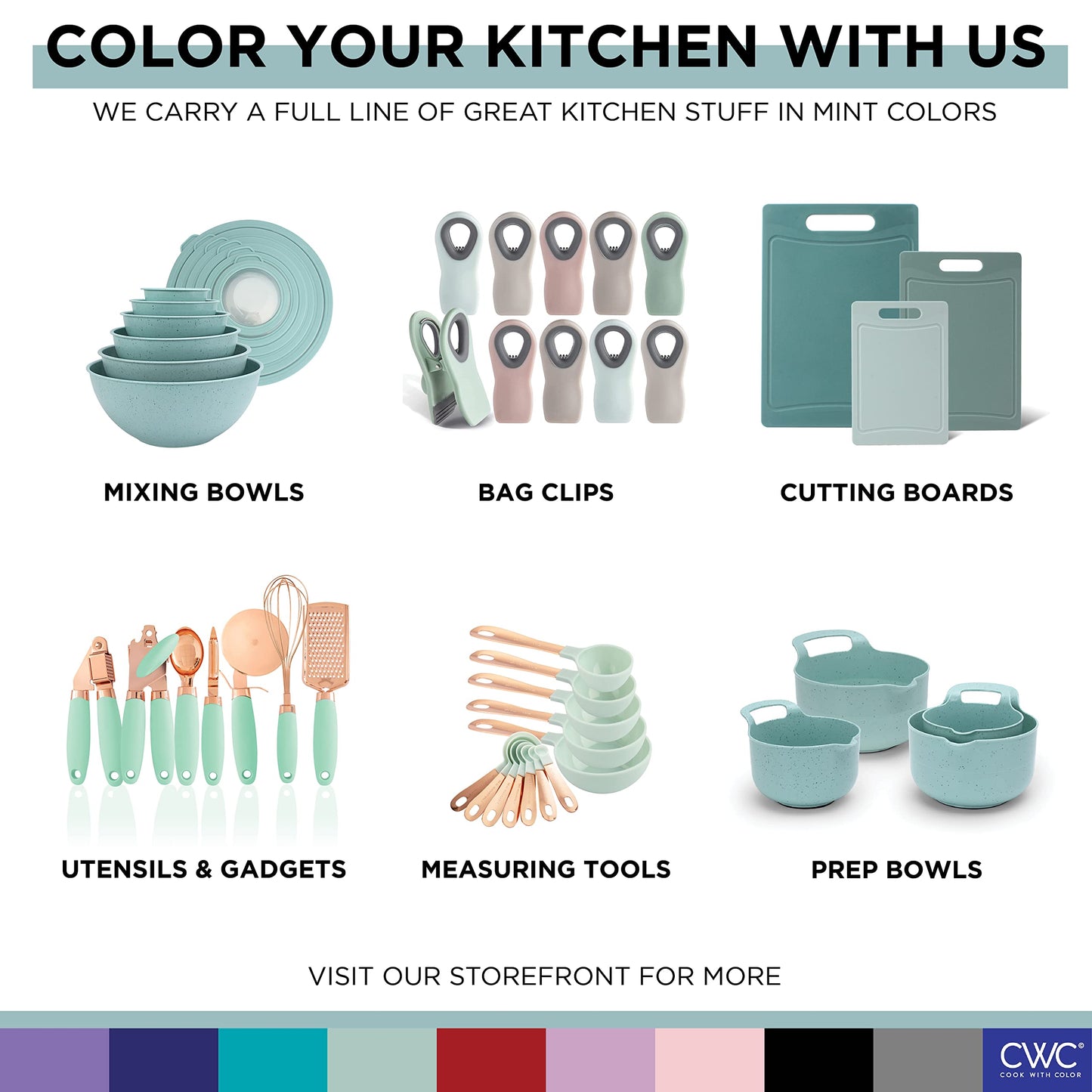COOK WITH COLOR Non-Slip Cutting Board Set – Kitchen Essentials with Easy Grip Handle for Meat, Veggies, and Fruits, 3 Cutting Boards, Teal