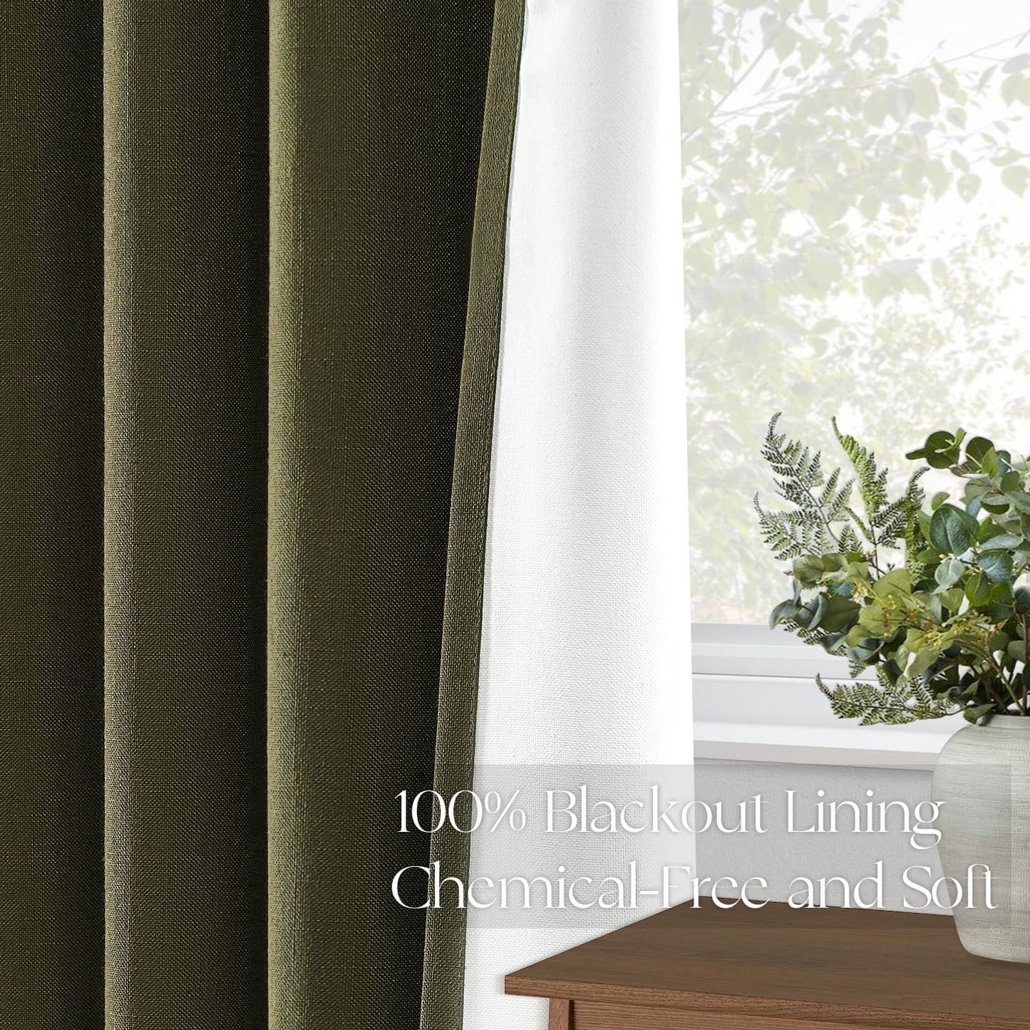 Topfinel 120 Inches Long Extra Long Pinch Pleat Faux Linen Curtains for Living Room,Neutral Beige 100 Percent Blackout Floor to Ceiling Farmhouse Sound Absorbing Drapes 2 Panels for Track System 10 FT
