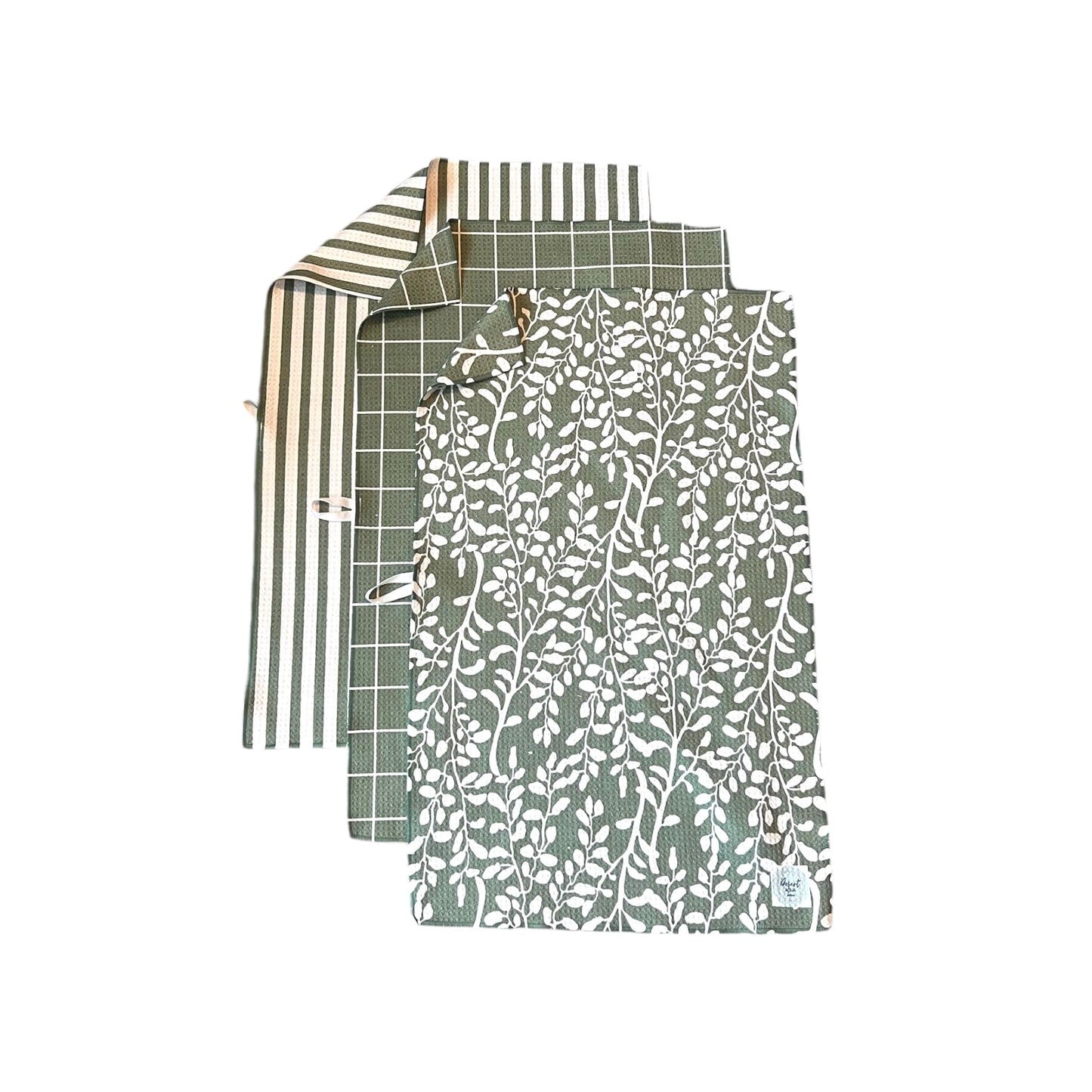 || 3 Pack|| Not Your Ordinary Dish Towels || Waffle Weave Microfiber || Tea Towels || Highly Absorbent || Hanging Loop || Dish Cloths || Modern || Designer Prints (Easter Bows)