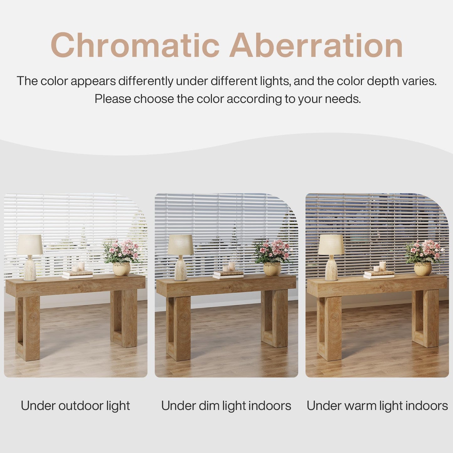 Tribesigns 63-Inch Long Console Table, Wooden Rectangular Sofa Table Behind The Couch, Farmhouse Entryway Table for Entrance, Hallway, Living Room (Natural)