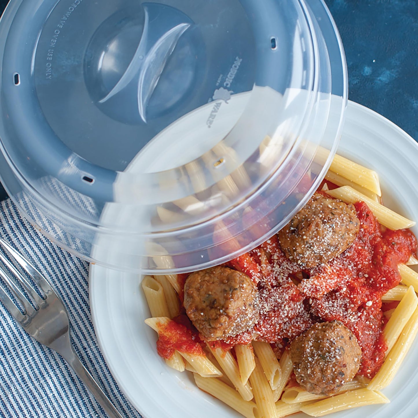 Nordic Ware BPA-free and Melamine Free Plastic Splatter Microwave Cover, 10-Inch (Set of 2), Clear