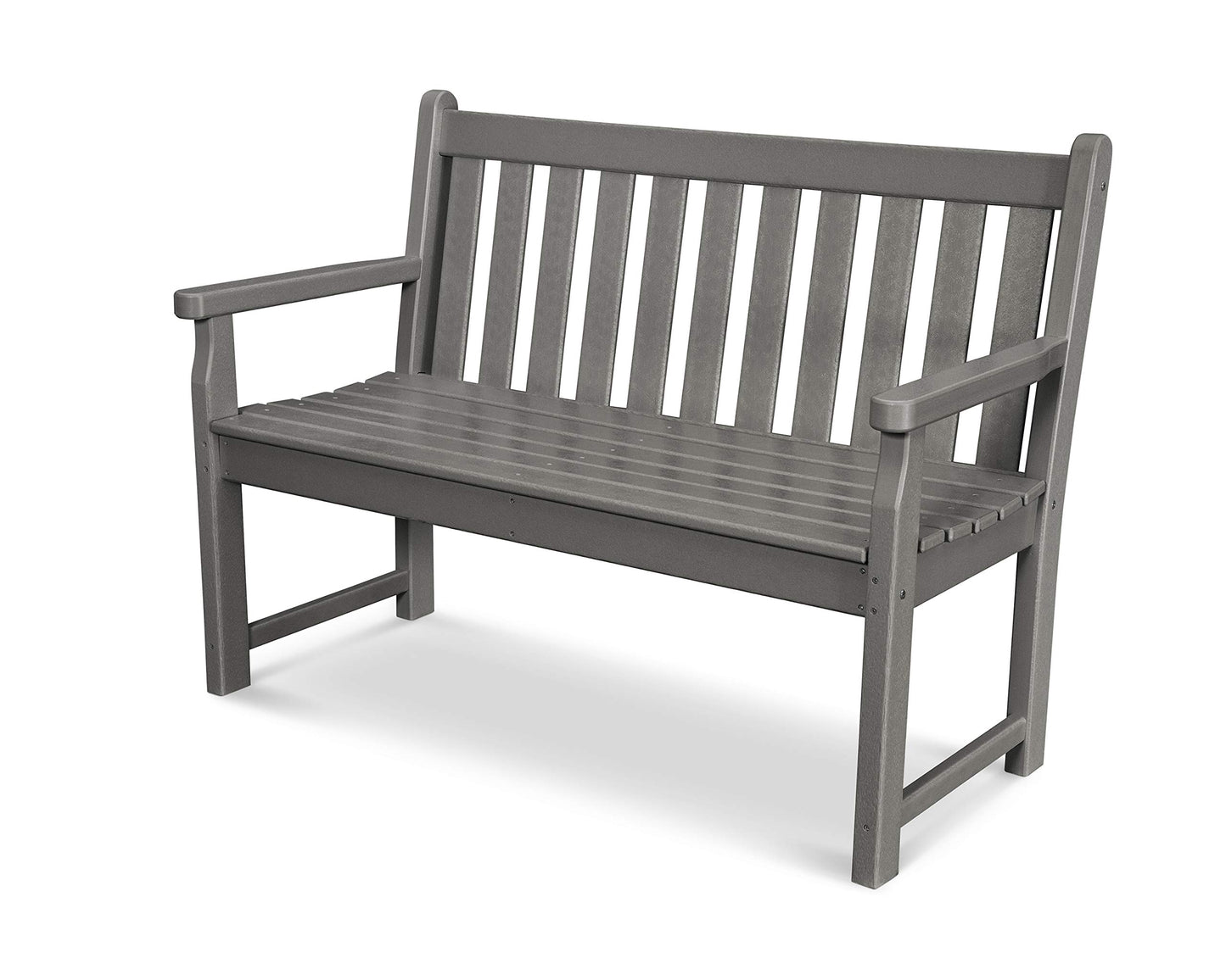 POLYWOOD® Traditional Garden Bench, Slate Grey