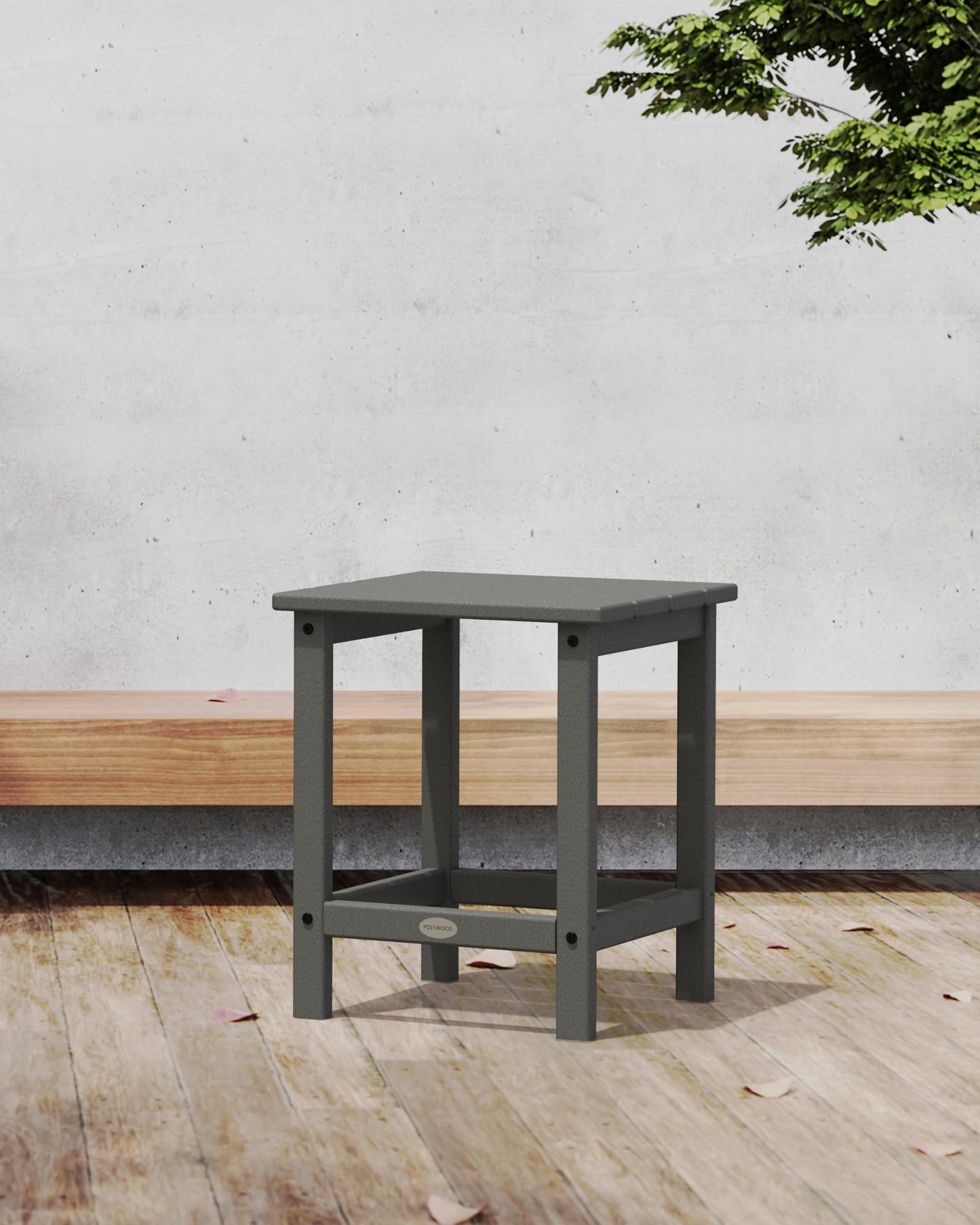 POLYWOOD Long Island 18" Side Table, Green