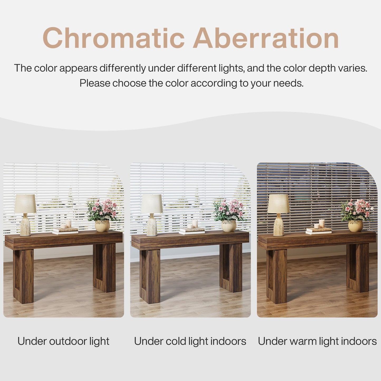 Tribesigns 63-Inch Long Console Table, Wooden Rectangular Sofa Table Behind The Couch, Farmhouse Entryway Table for Entrance, Hallway, Living Room (Natural)