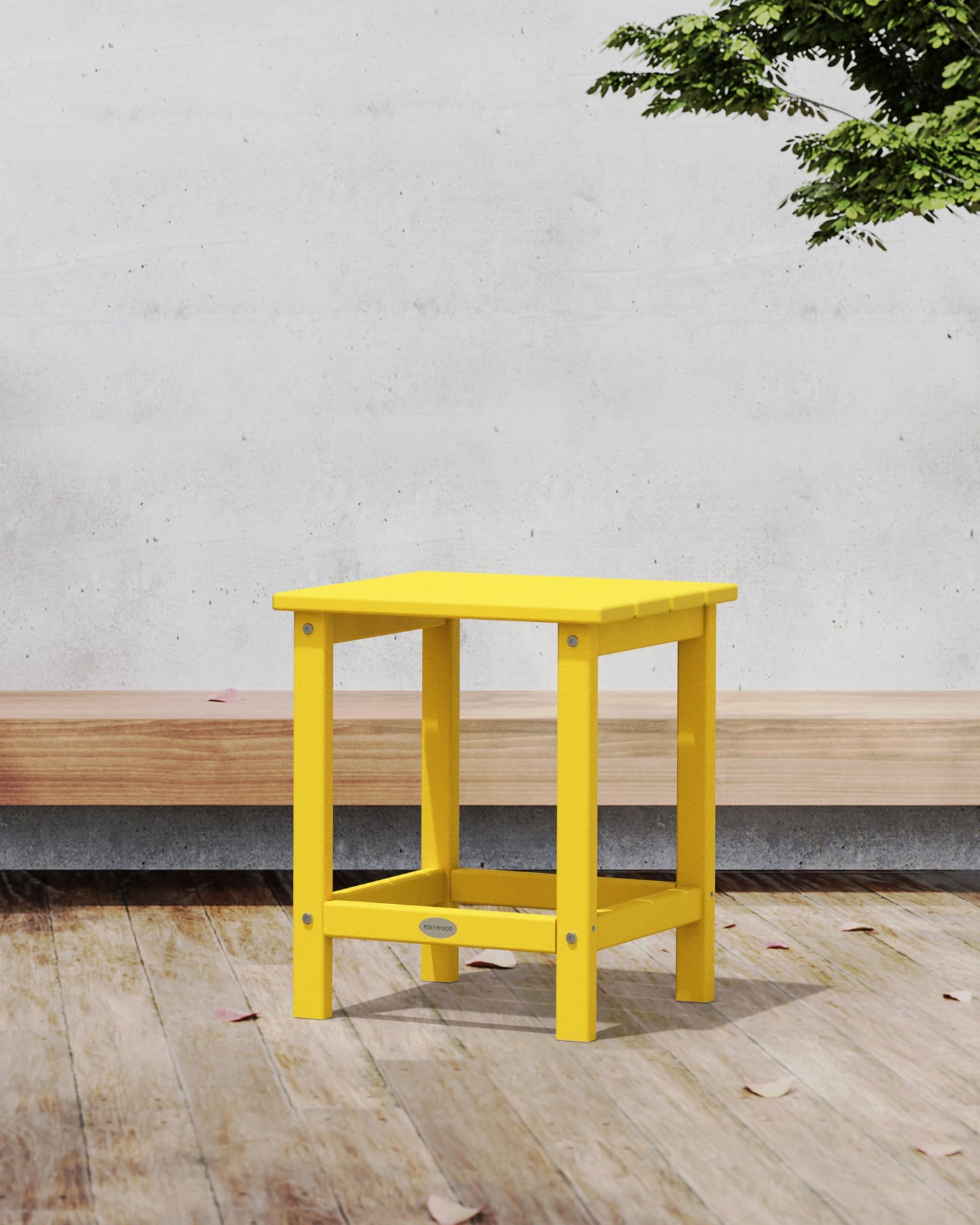 POLYWOOD Long Island 18" Side Table, Green