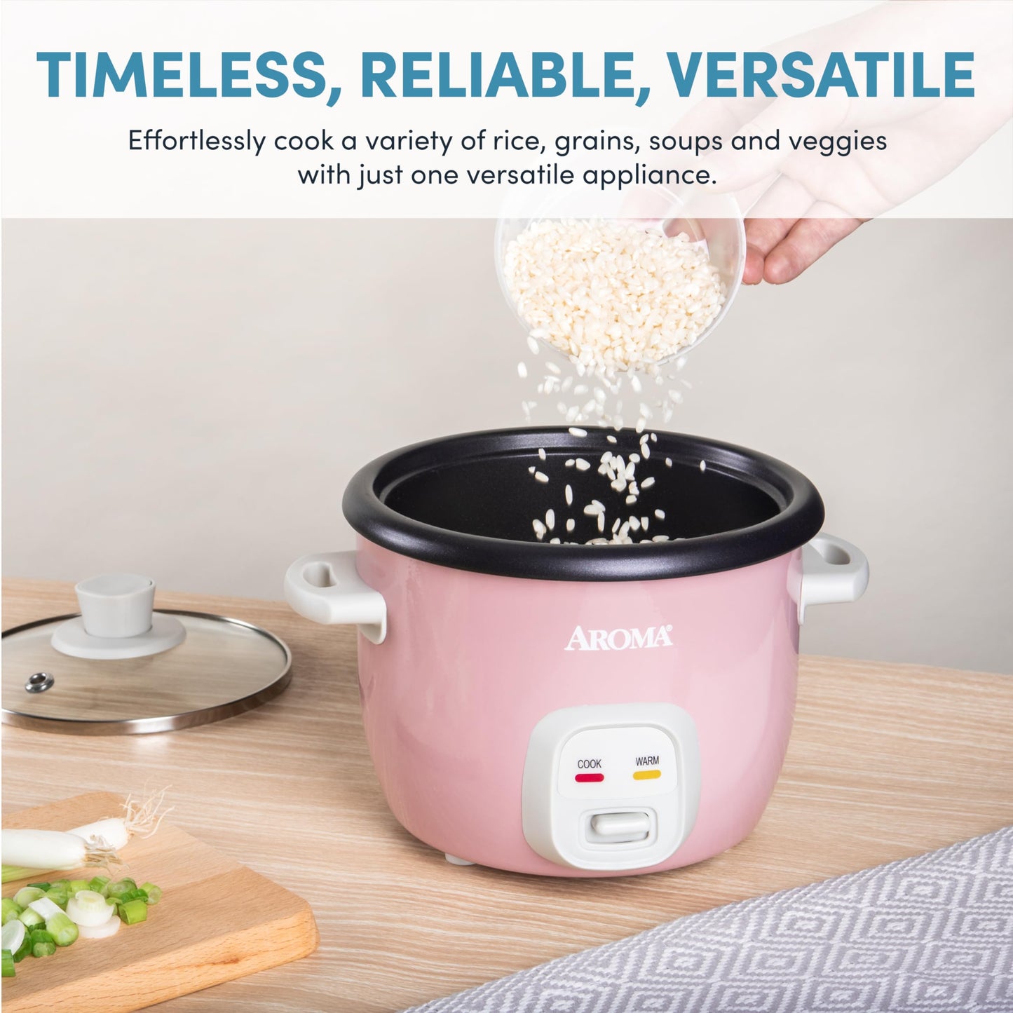 Aroma Housewares 4-Cups (Cooked) / 1Qt. Rice & Grain Cooker (ARC-302NGBL), Blue
