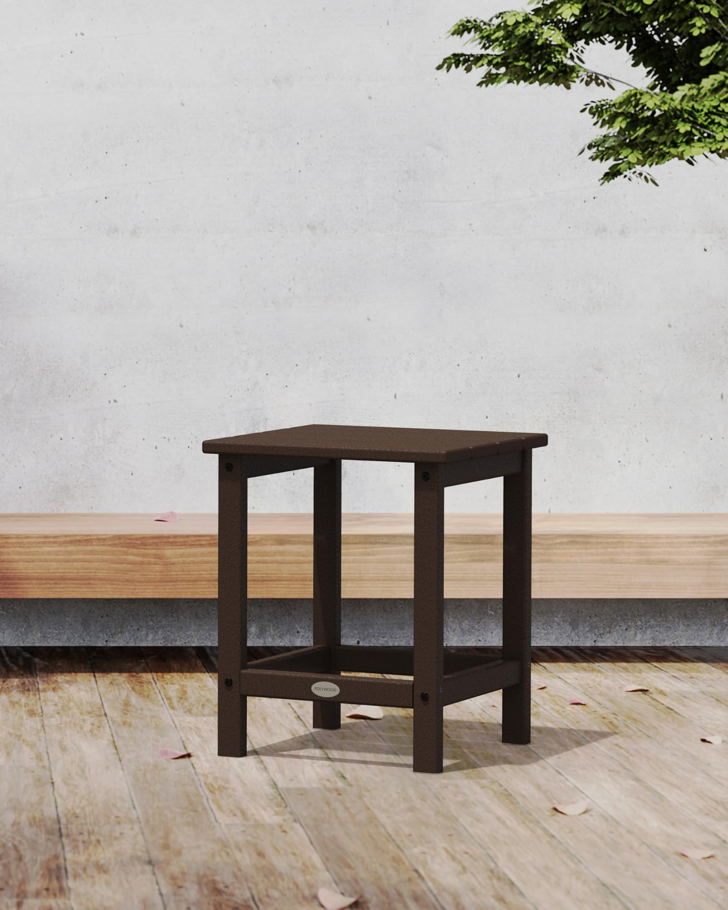 POLYWOOD Long Island 18" Side Table, Green