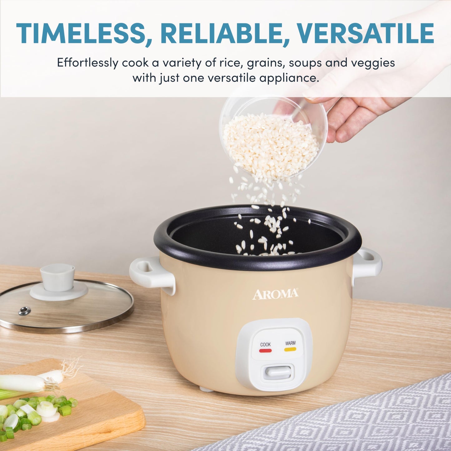 Aroma Housewares 4-Cups (Cooked) / 1Qt. Rice & Grain Cooker (ARC-302NGBL), Blue