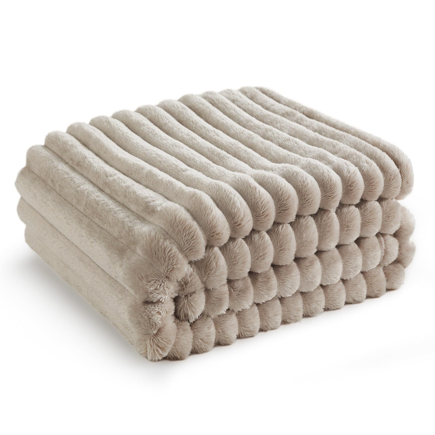 Bedsure White Throw Blanket for Couch - GentleSoft Cozy Soft Blankets for Women, Cute Small Fleece Throws for Girls, Birthday Gifts for Women, Mothers Day Decor Gifts for Mom, Off White, 50x60 Inches