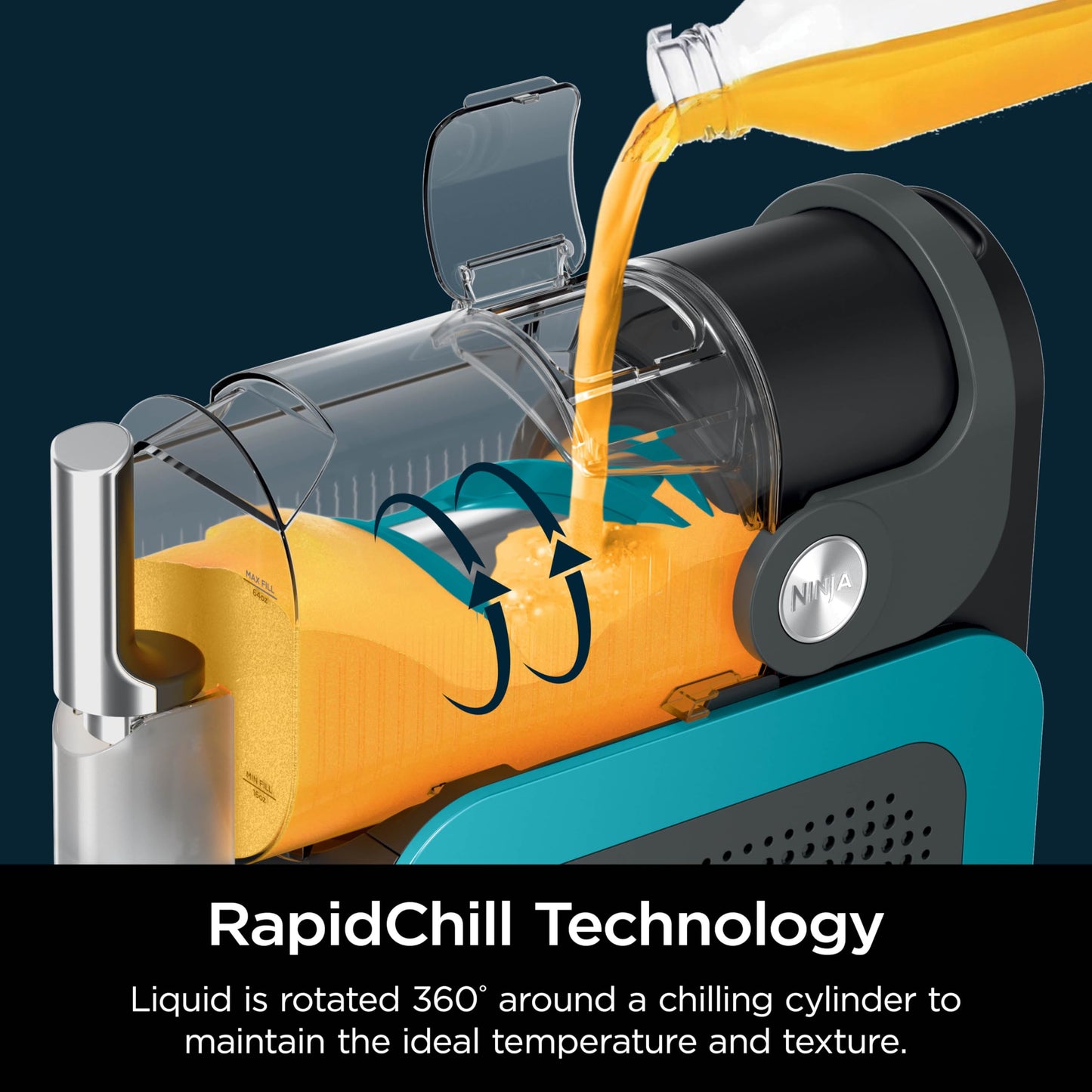 Ninja SLUSHi with RapidChill Technology, 88 oz. Frozen Drink & Slushie Machine, 5 Preset Programs, Margaritas, Frappés, and More, Premium Accents, Black, FS301