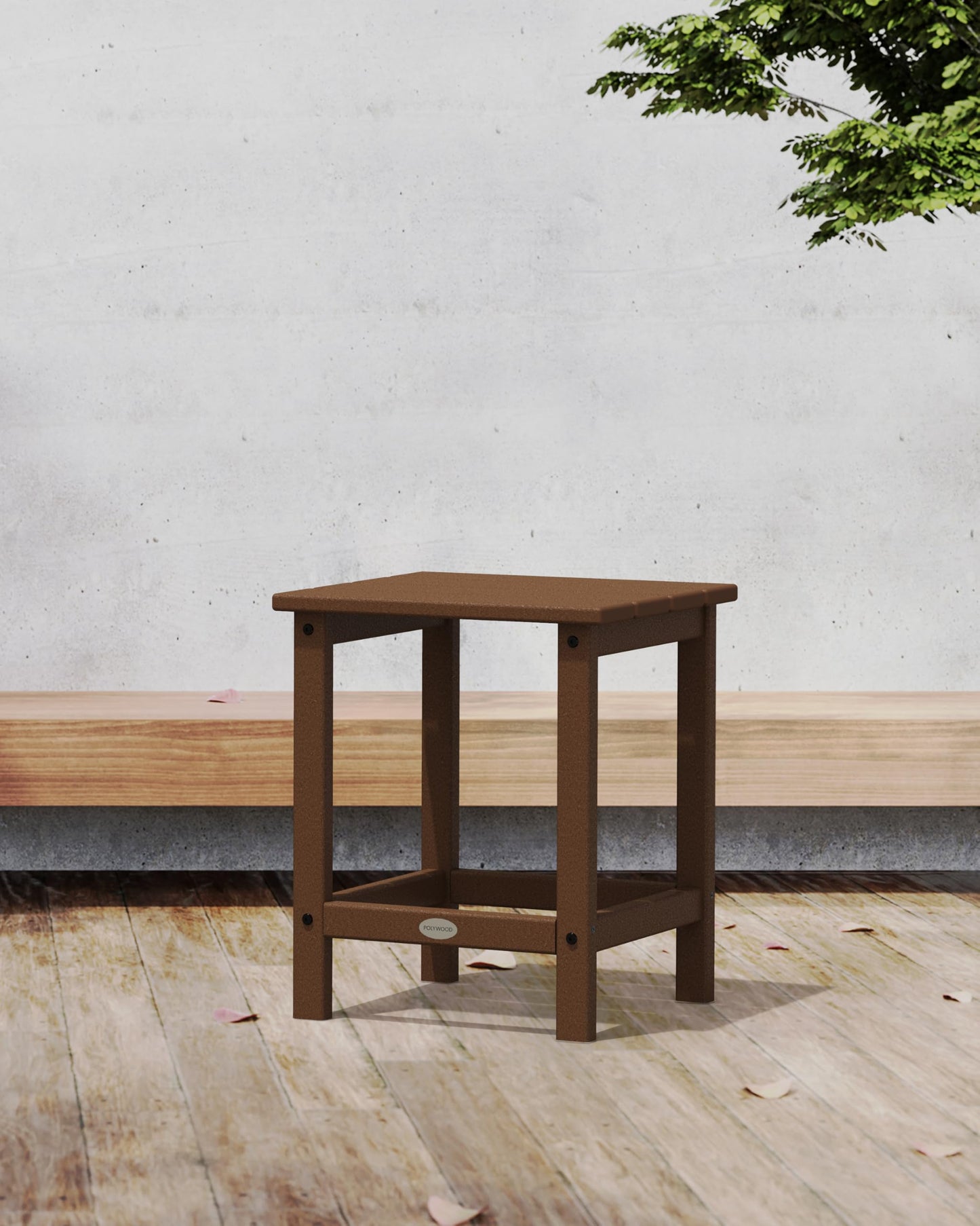 POLYWOOD Long Island 18" Side Table, Green
