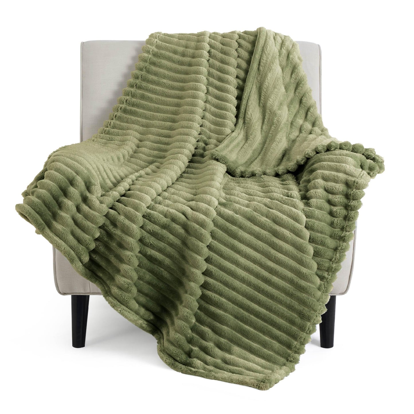 Bedsure White Throw Blanket for Couch - GentleSoft Cozy Soft Blankets for Women, Cute Small Fleece Throws for Girls, Birthday Gifts for Women, Mothers Day Decor Gifts for Mom, Off White, 50x60 Inches