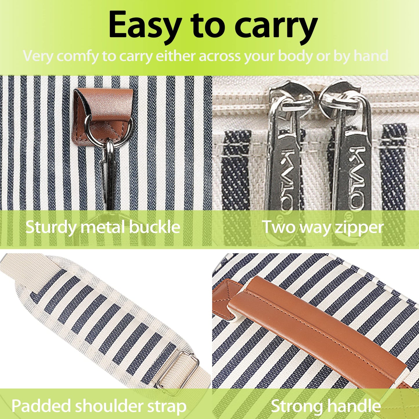 Tirrinia 2 Bottle Leakproof Insulated Wine Tote Carrier Bag - Padded Cooler for Travel, Restaurants, Tasting, Parties, Great Gift for Wine Lovers