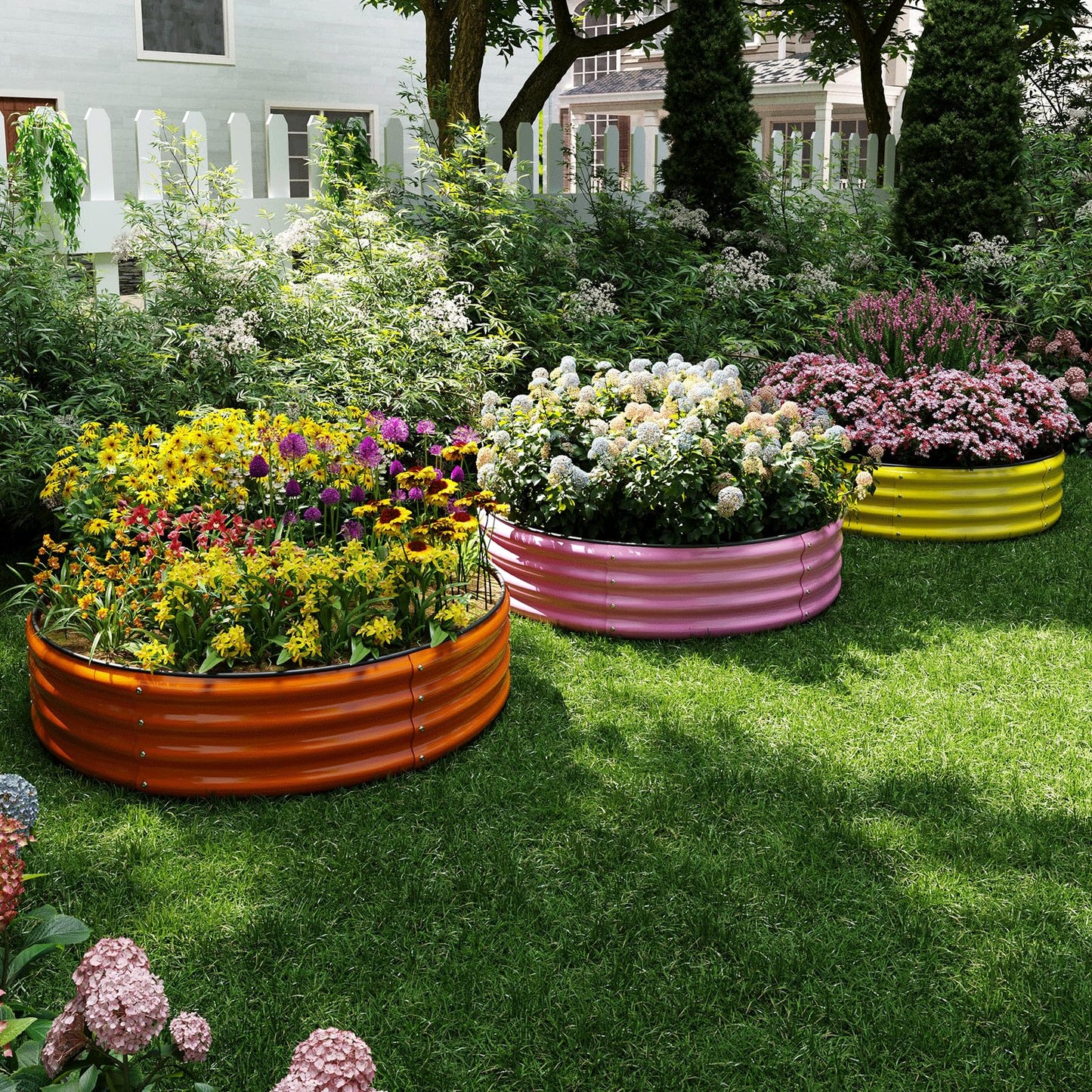Galvanized Metal Planter Raised Garden Bed Kit for Gardening Outdoor,8x2x1ft Planter Grow Garden Box Raised Flower Bed,Long Vegetable Clearance Herb Raised Garden Beds for Gardening