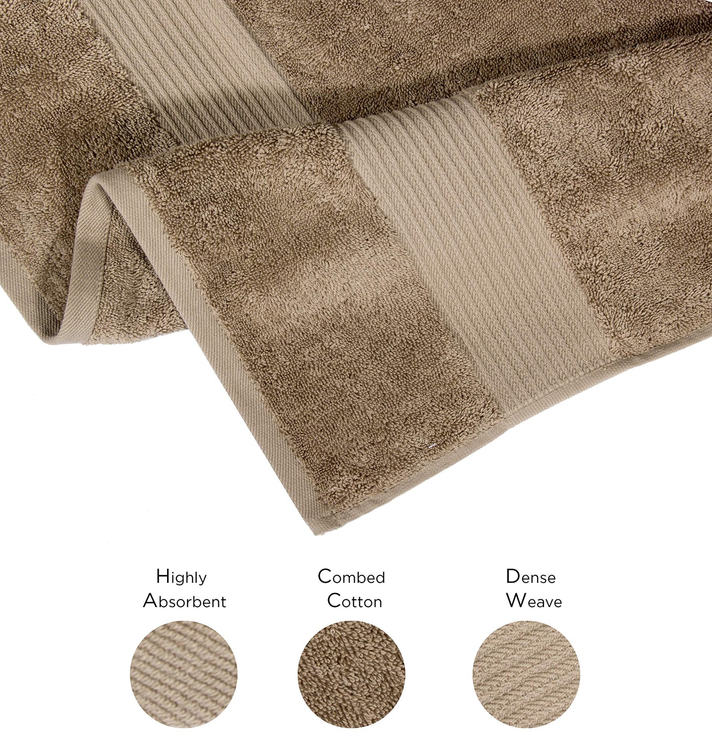 Luxury Extra Large Oversized Bath Towels | Hotel Quality Towels | 650 GSM | Soft Combed Cotton Towels for Bathroom | Thick & Fluffy Bath Sheets | White - 4 Pack