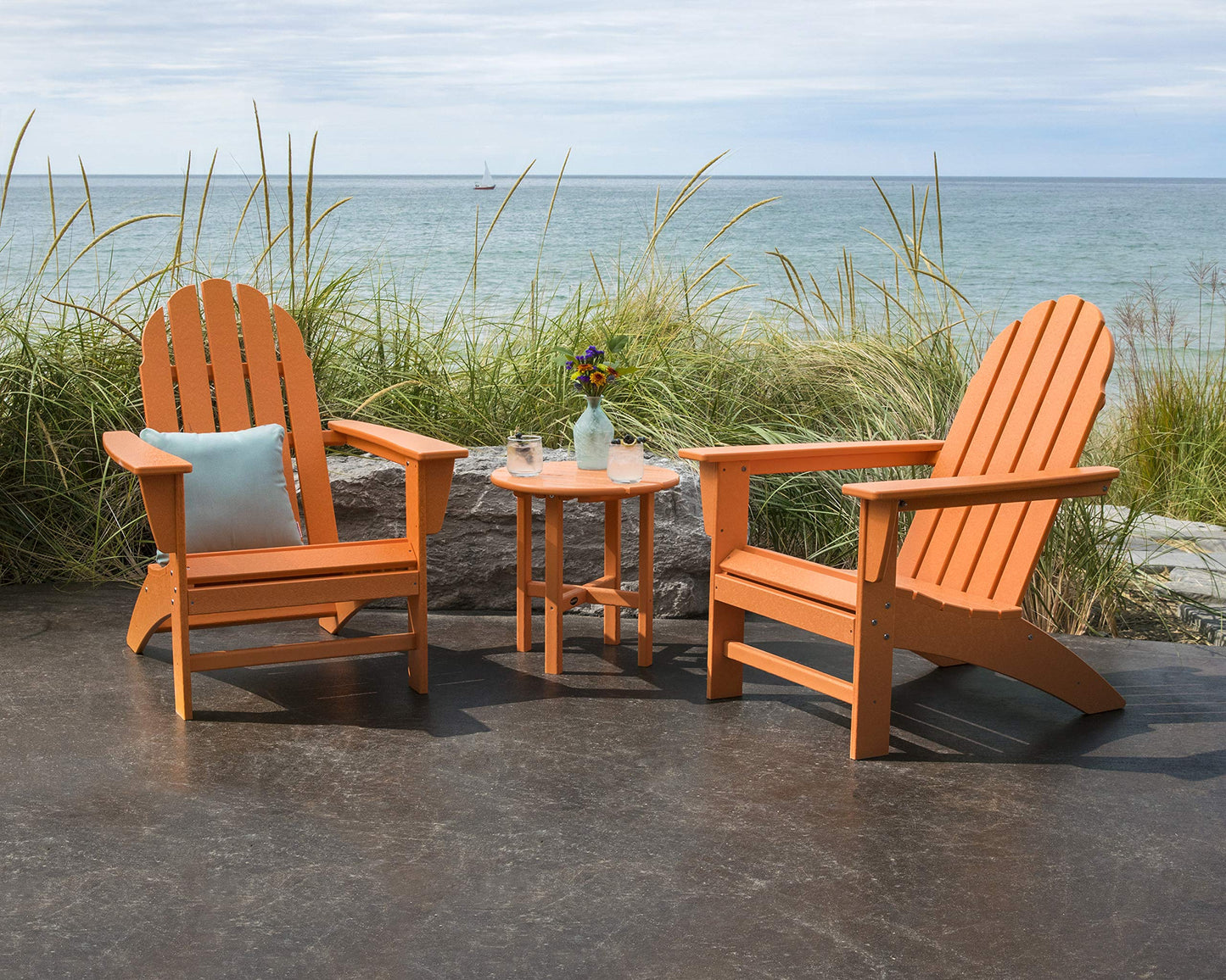 POLYWOOD Vineyard Adirondack Chair, Sand Beige