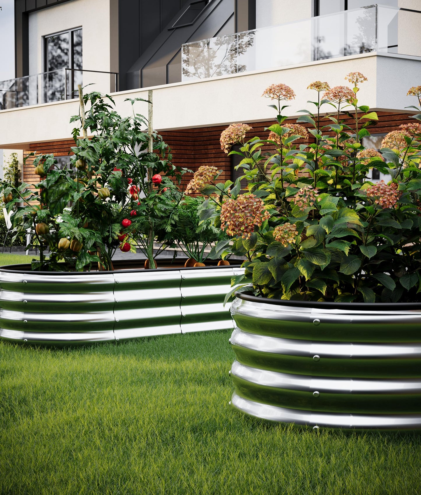 Galvanized Metal Planter Raised Garden Bed Kit for Gardening Outdoor,8x2x1ft Planter Grow Garden Box Raised Flower Bed,Long Vegetable Clearance Herb Raised Garden Beds for Gardening