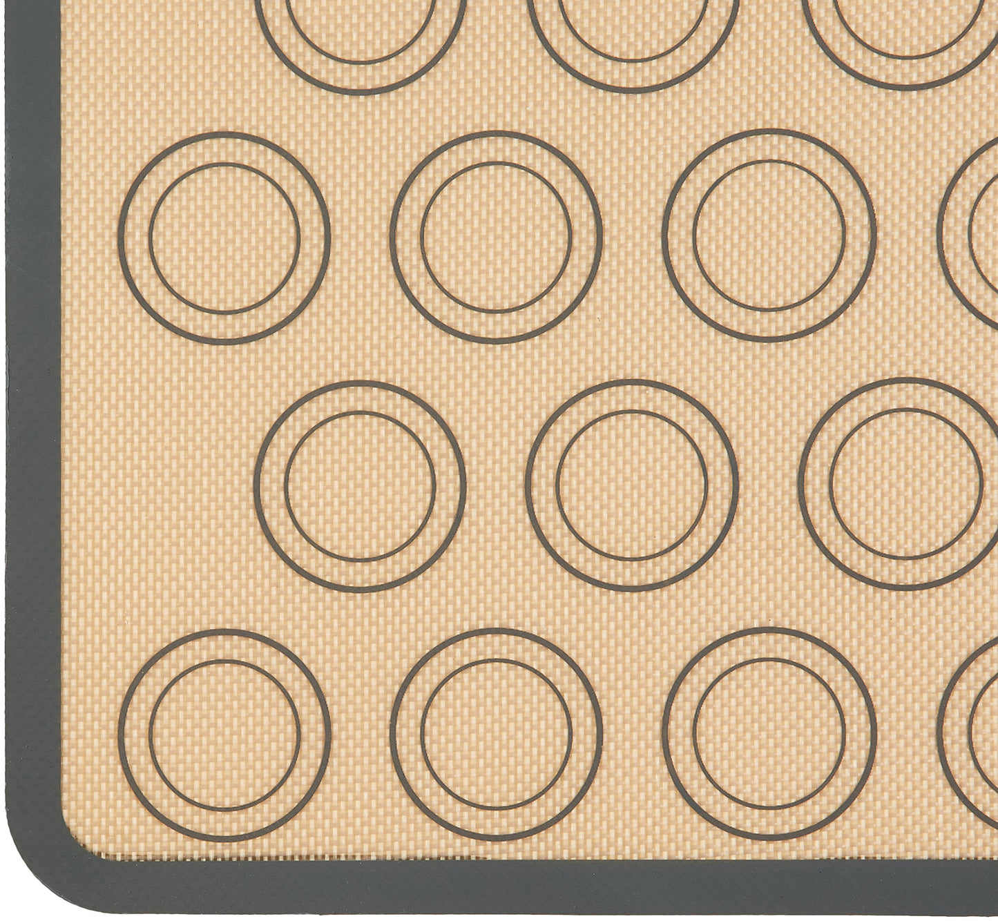 Amazon Basics Rectangular Silicone, Non-Stick Reusable, Food Safe Baking Mat, Pack of 2, 16.5"L x 11.6"W, New Beige/Gray