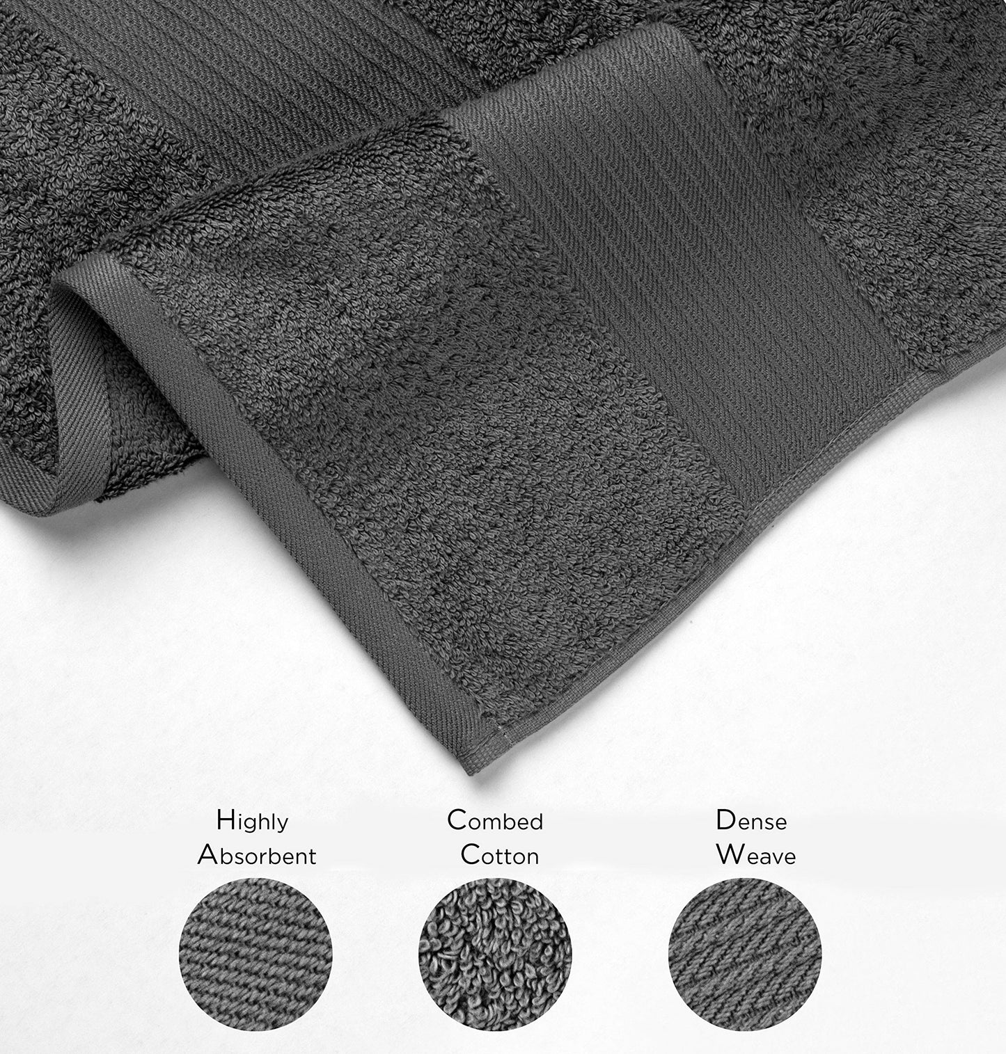 Luxury Extra Large Oversized Bath Towels | Hotel Quality Towels | 650 GSM | Soft Combed Cotton Towels for Bathroom | Thick & Fluffy Bath Sheets | White - 4 Pack