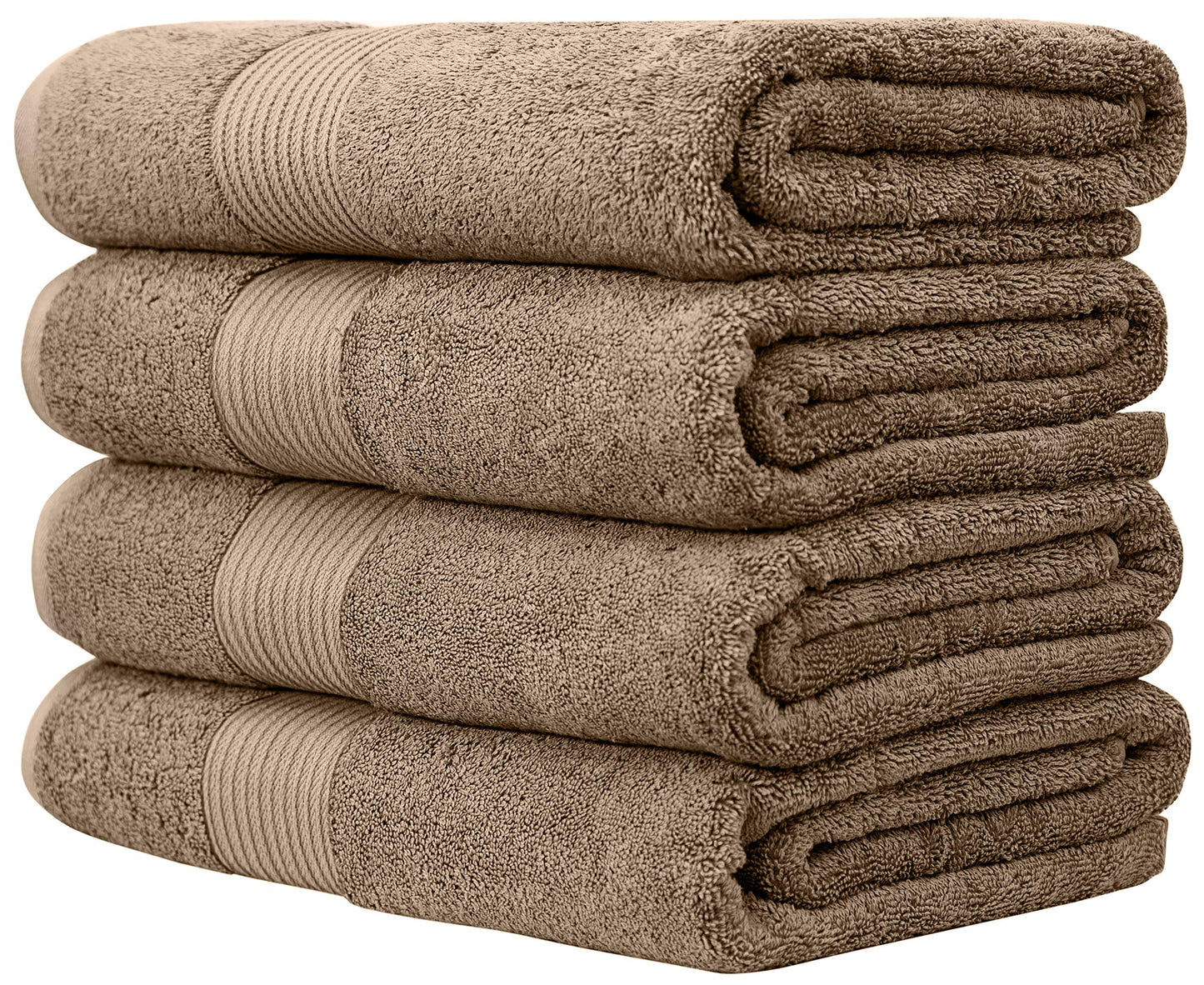 Luxury Extra Large Oversized Bath Towels | Hotel Quality Towels | 650 GSM | Soft Combed Cotton Towels for Bathroom | Thick & Fluffy Bath Sheets | White - 4 Pack