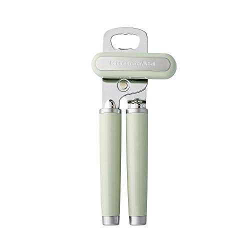 KitchenAid Classic Multifunction Can Opener and Bottle Opener Easy to Use, Razor Sharp Stainless Steel Cutting Wheel, Soft Ergonomic Handles, Black
