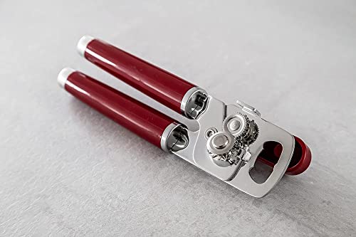 KitchenAid Classic Multifunction Can Opener and Bottle Opener Easy to Use, Razor Sharp Stainless Steel Cutting Wheel, Soft Ergonomic Handles, Black