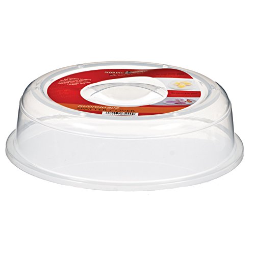 Nordic Ware BPA-free and Melamine Free Plastic Splatter Microwave Cover, 10-Inch (Set of 2), Clear