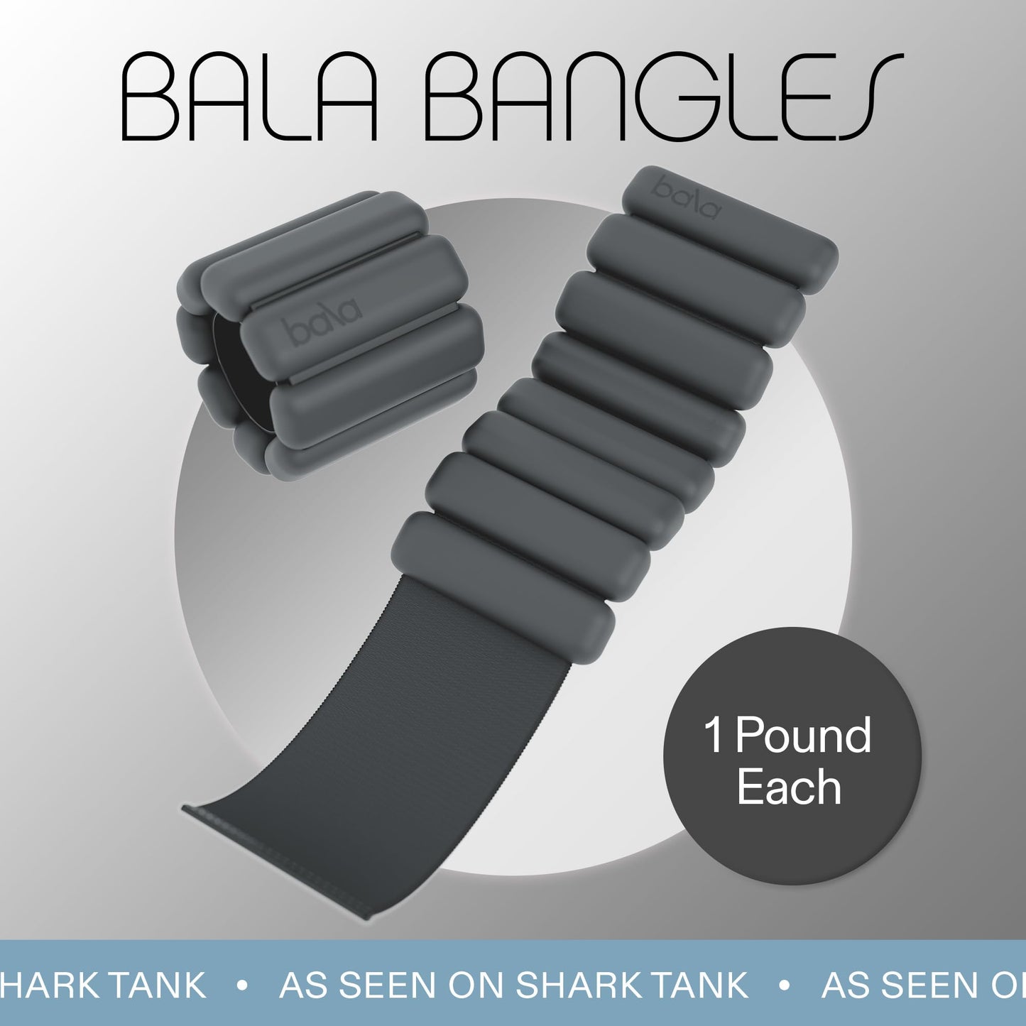 Bala Bangles Wrist & Ankle Weights for Women & Men - Adjustable Silicone Weighted Bracelet Set for Gym, Yoga, Pilates, Cardio & Strength Training - Wearable Arm & Leg Workout Weights