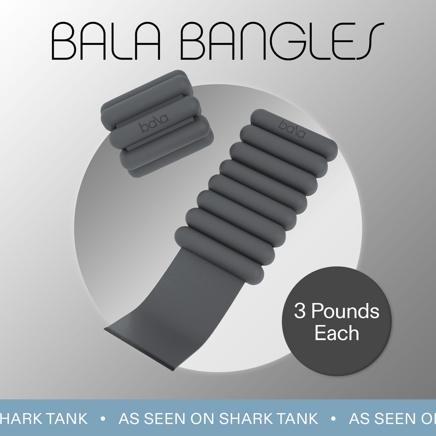 Bala Bangles Wrist & Ankle Weights for Women & Men - Adjustable Silicone Weighted Bracelet Set for Gym, Yoga, Pilates, Cardio & Strength Training - Wearable Arm & Leg Workout Weights