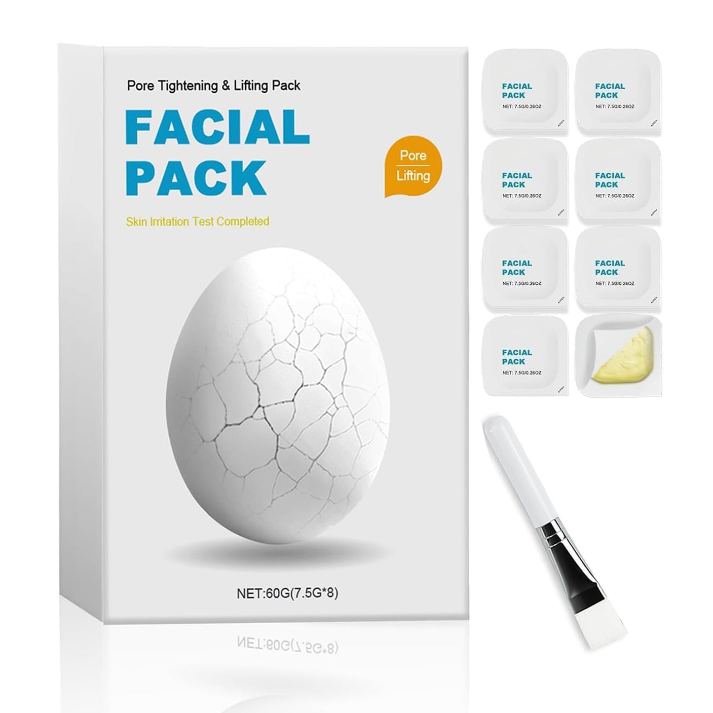 2025 New Zombie Facial Mask, Zombie Mask Facial, Hydrating Skincare Face Mask, Pore Tightening & Lifting Deep Cleansing Clay Mud Mask(1 Box, 8ea,)