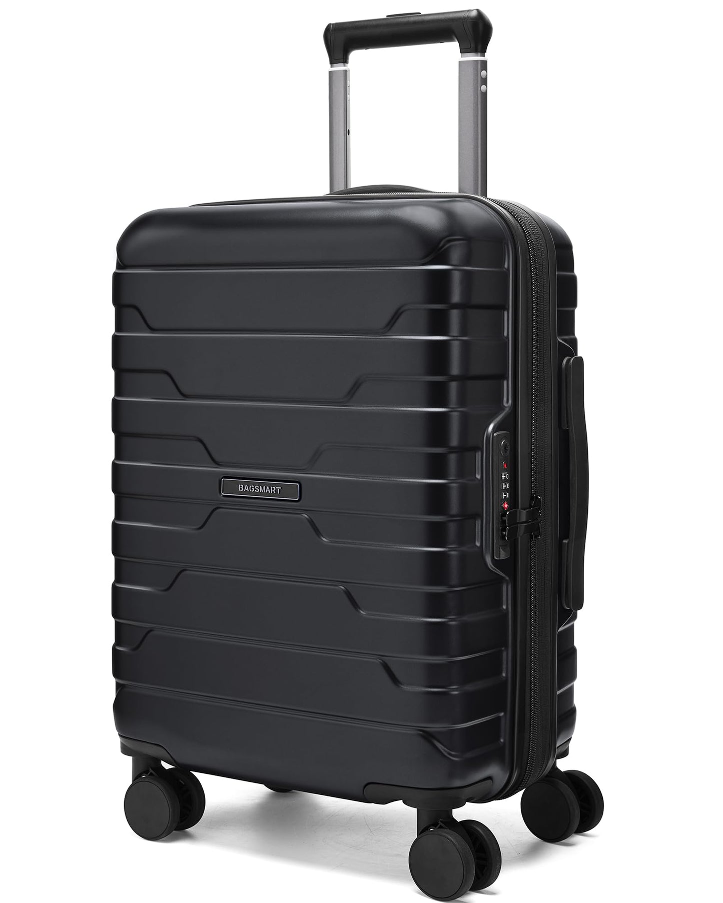 BAGSMART Carry On Luggage 22x14x9 Airline Approved with Spinner Wheels,Lightweight 20 Inch Luggage with TSA Lock,Expandable Hard Shell Carry On Suitcases for Men Women,Pink