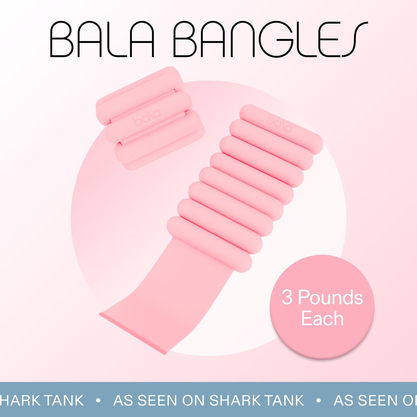 Bala Bangles Wrist & Ankle Weights for Women & Men - Adjustable Silicone Weighted Bracelet Set for Gym, Yoga, Pilates, Cardio & Strength Training - Wearable Arm & Leg Workout Weights