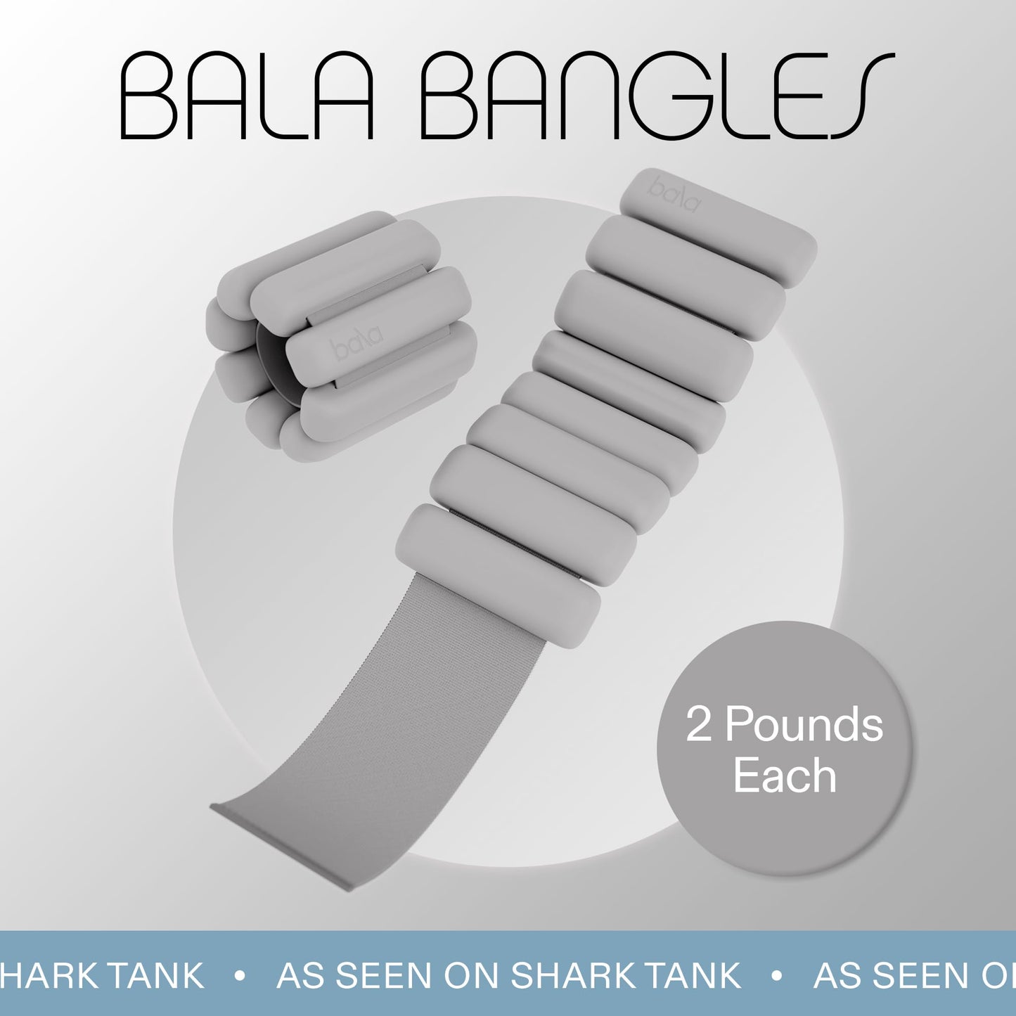 Bala Bangles Wrist & Ankle Weights for Women & Men - Adjustable Silicone Weighted Bracelet Set for Gym, Yoga, Pilates, Cardio & Strength Training - Wearable Arm & Leg Workout Weights