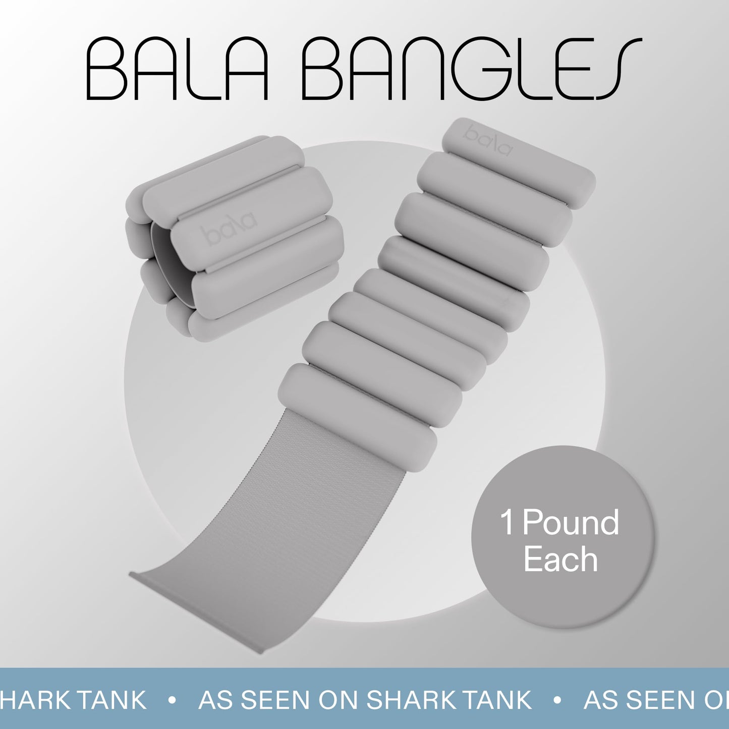 Bala Bangles Wrist & Ankle Weights for Women & Men - Adjustable Silicone Weighted Bracelet Set for Gym, Yoga, Pilates, Cardio & Strength Training - Wearable Arm & Leg Workout Weights