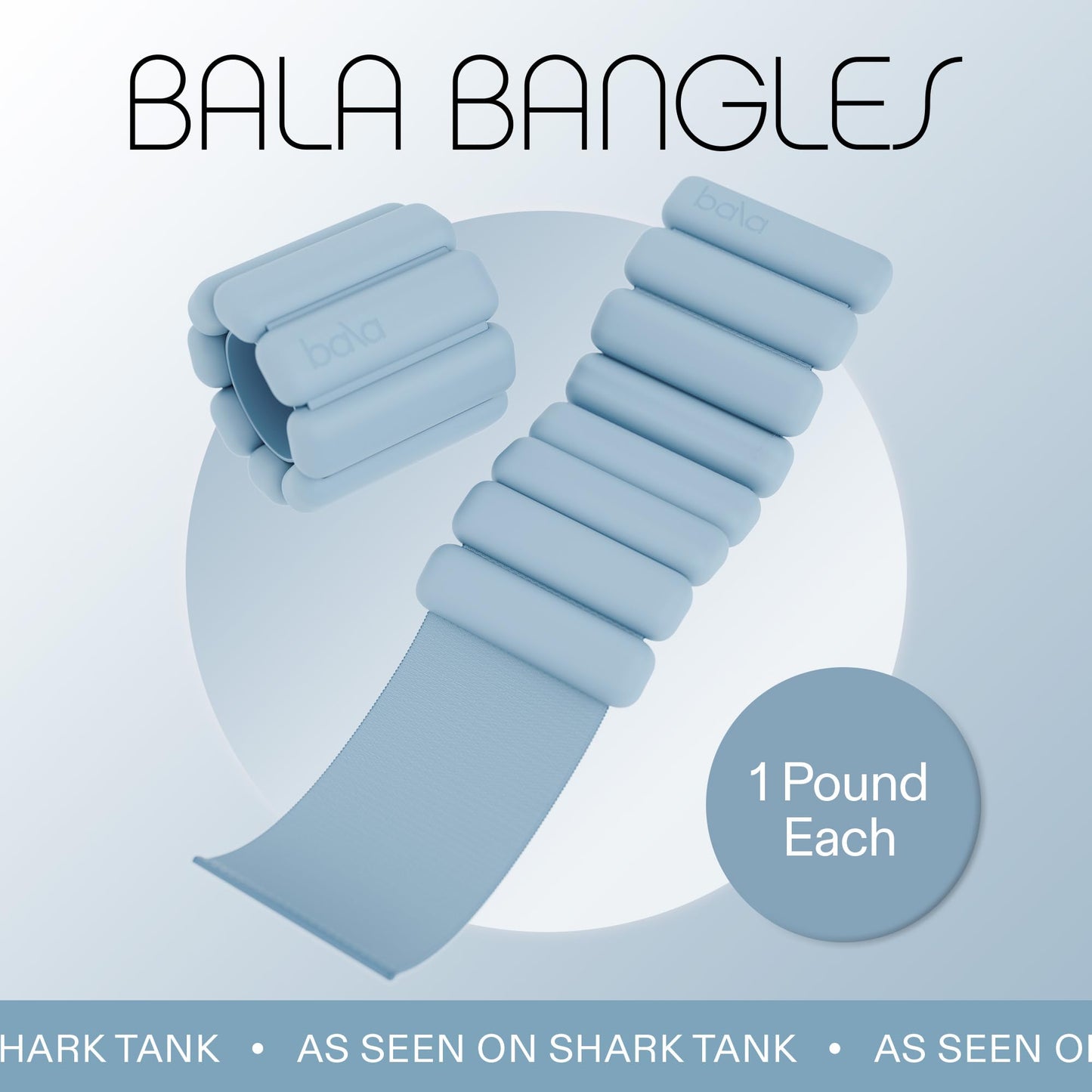 Bala Bangles Wrist & Ankle Weights for Women & Men - Adjustable Silicone Weighted Bracelet Set for Gym, Yoga, Pilates, Cardio & Strength Training - Wearable Arm & Leg Workout Weights