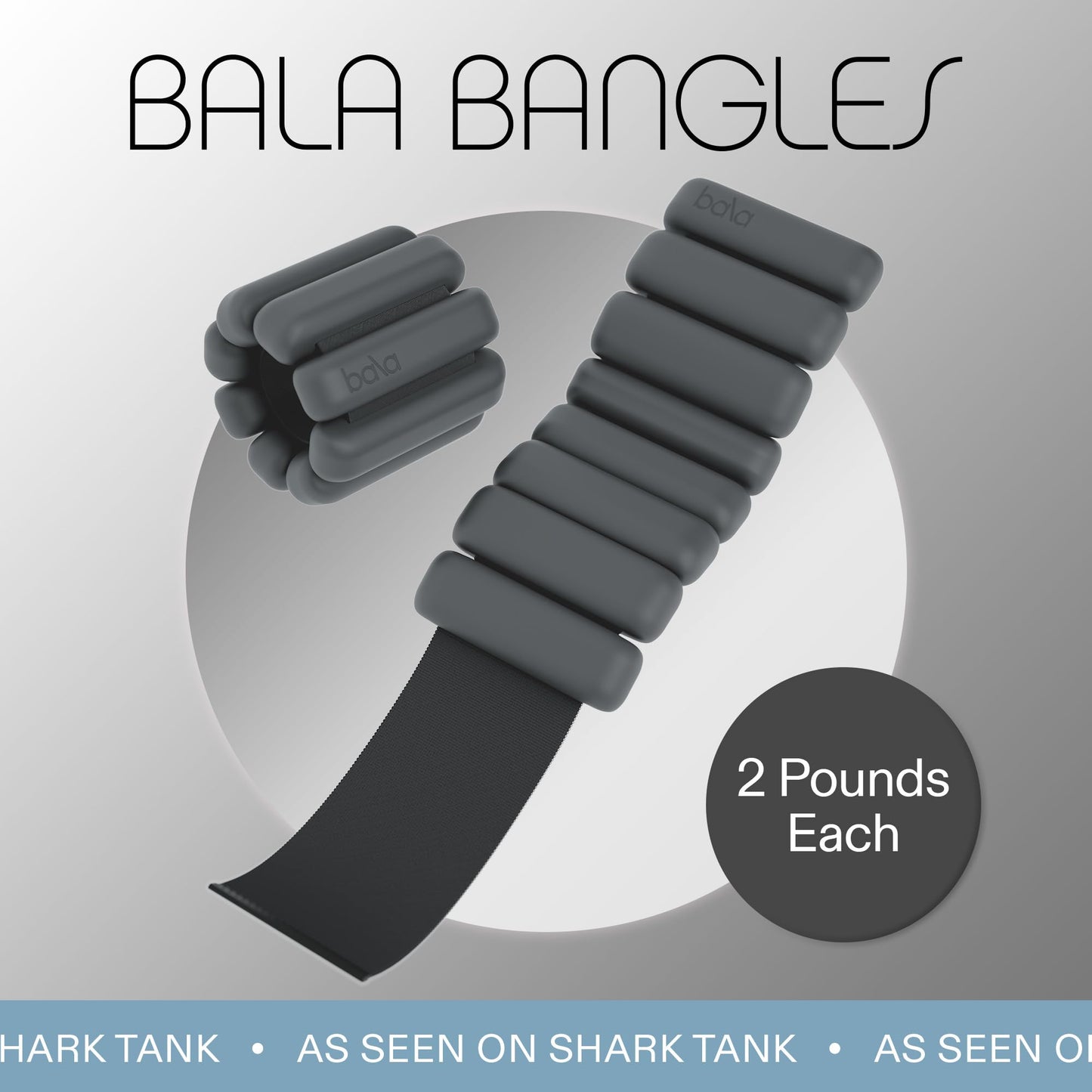 Bala Bangles Wrist & Ankle Weights for Women & Men - Adjustable Silicone Weighted Bracelet Set for Gym, Yoga, Pilates, Cardio & Strength Training - Wearable Arm & Leg Workout Weights