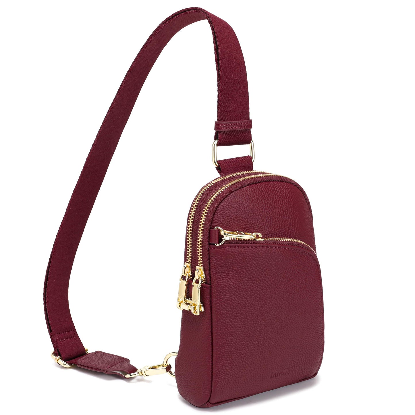 INICAT Travel Sling Bag, Anti Theft Crossbody Bag for Women | RFID Blocking, 8 Card Slots, Back Zippered Pocket, Metal Zippers,Switchable Strap