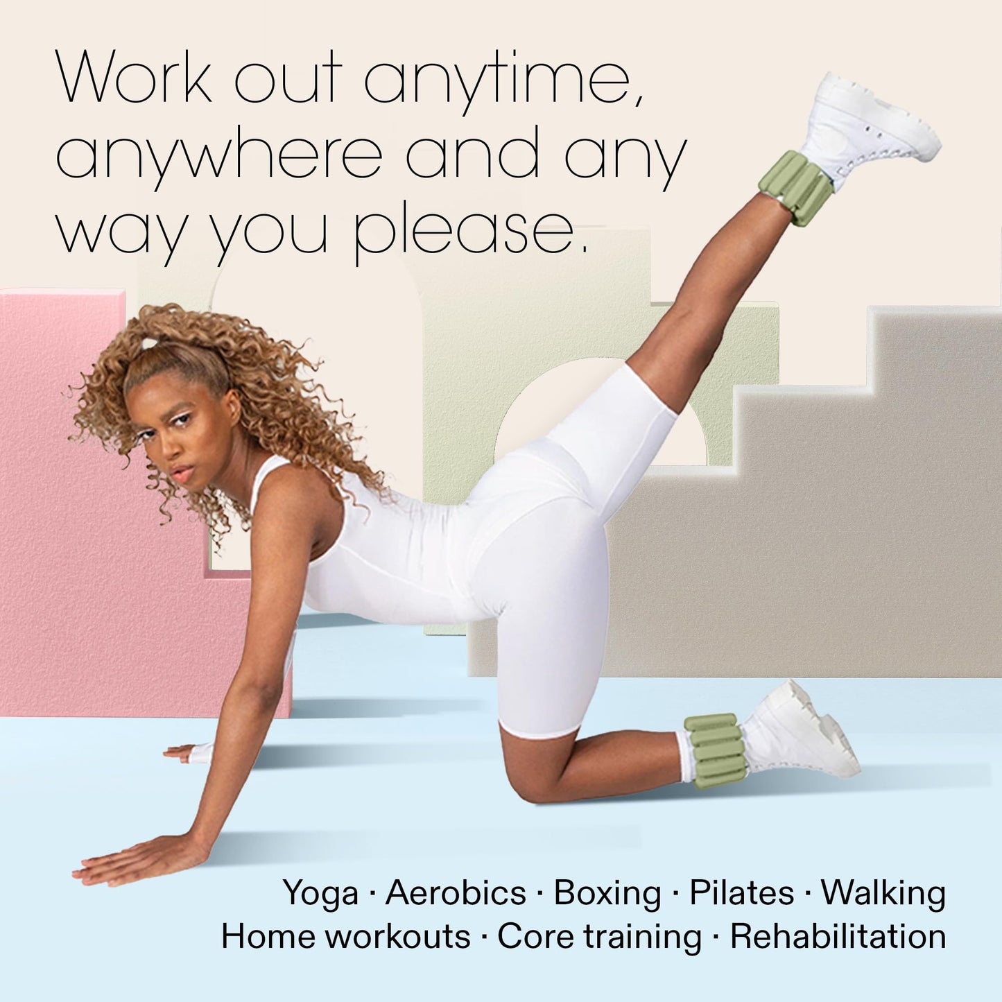 Bala Bangles Wrist & Ankle Weights for Women & Men - Adjustable Silicone Weighted Bracelet Set for Gym, Yoga, Pilates, Cardio & Strength Training - Wearable Arm & Leg Workout Weights