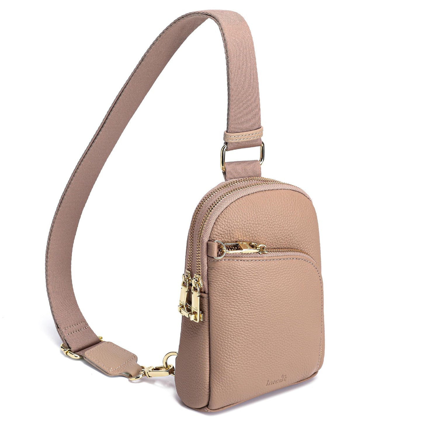 INICAT Travel Sling Bag, Anti Theft Crossbody Bag for Women | RFID Blocking, 8 Card Slots, Back Zippered Pocket, Metal Zippers,Switchable Strap
