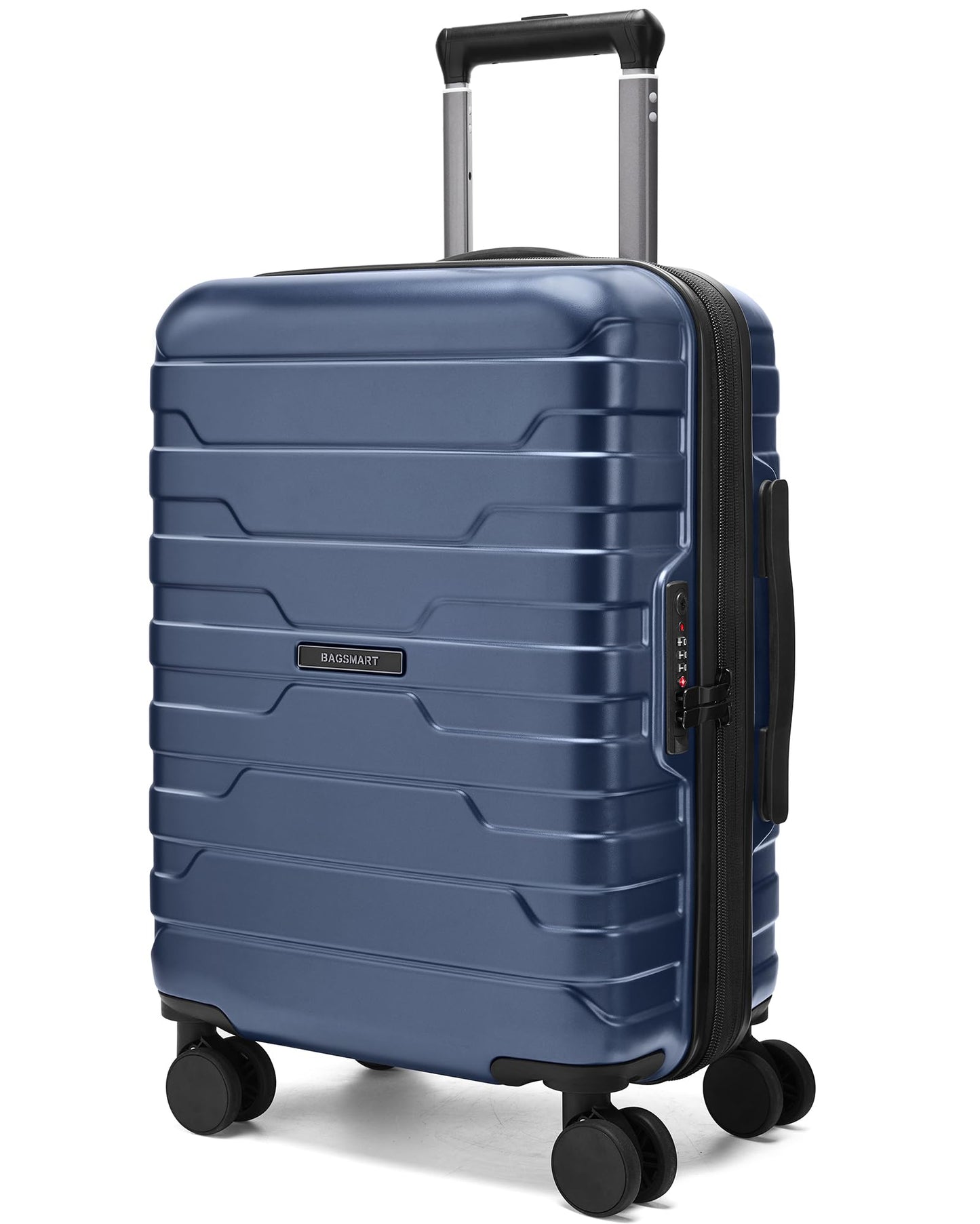 BAGSMART Carry On Luggage 22x14x9 Airline Approved with Spinner Wheels,Lightweight 20 Inch Luggage with TSA Lock,Expandable Hard Shell Carry On Suitcases for Men Women,Pink