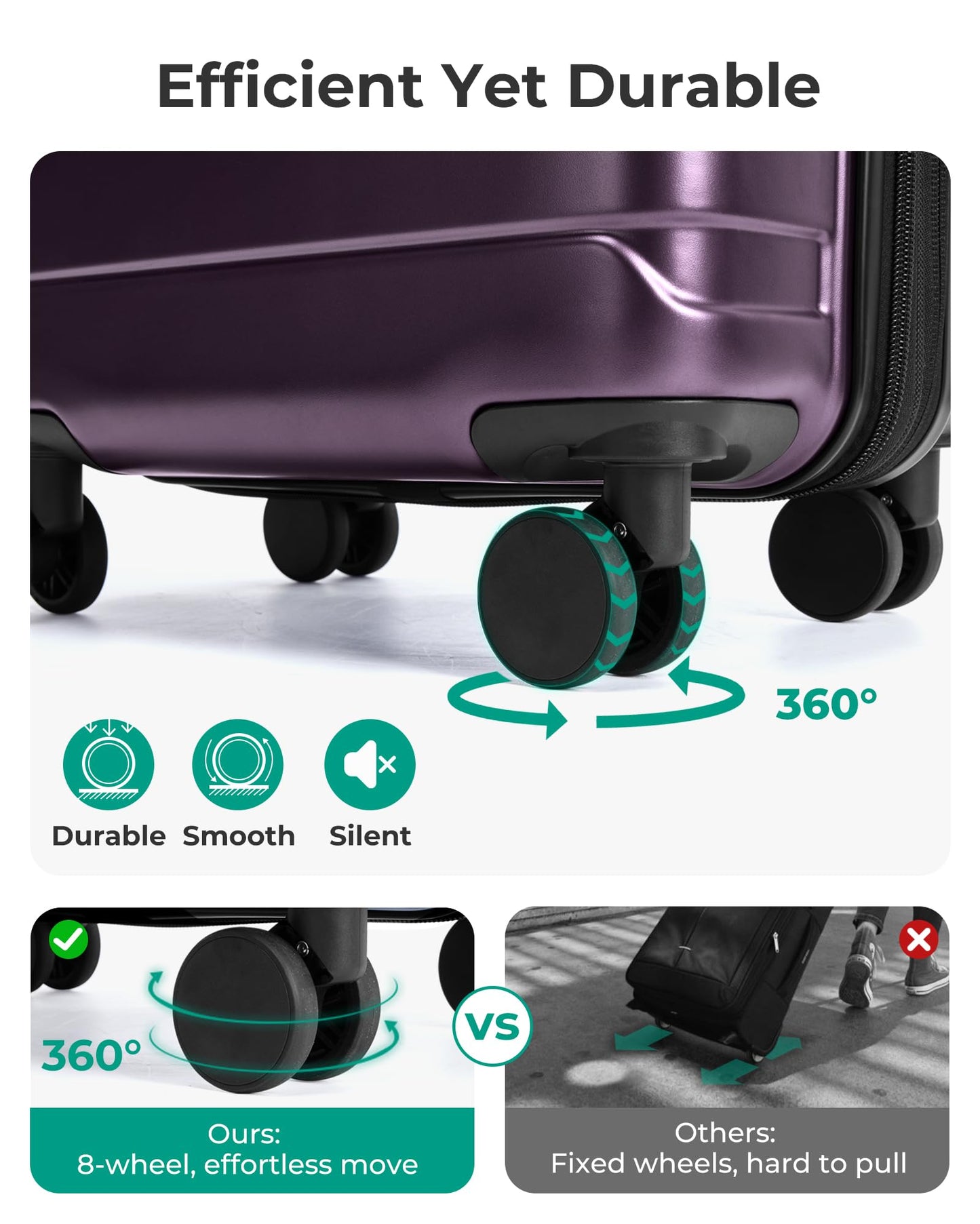 BAGSMART Carry On Luggage 22x14x9 Airline Approved with Spinner Wheels,Lightweight 20 Inch Luggage with TSA Lock,Expandable Hard Shell Carry On Suitcases for Men Women,Pink