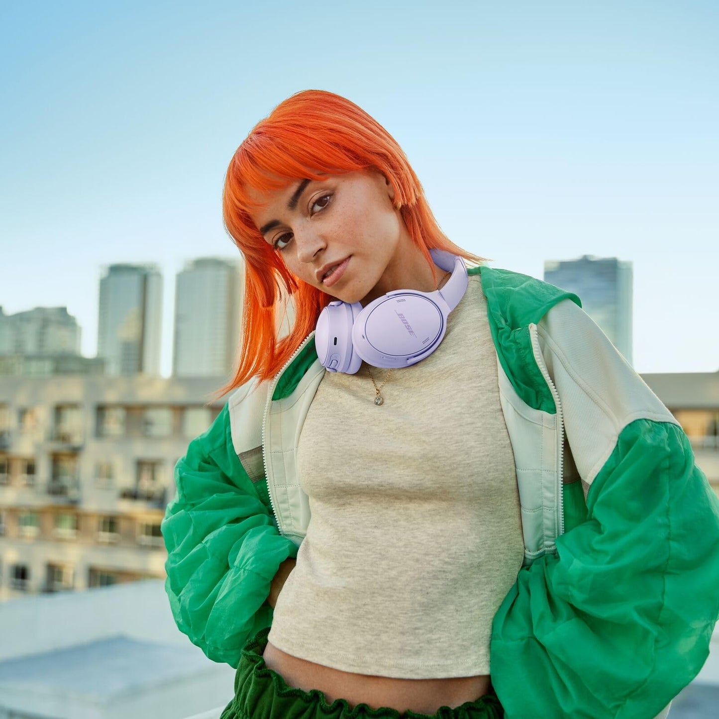 Bose QuietComfort Bluetooth Headphones, Wireless Headphones with Active Over Ear Noise Cancelling and Mic, Deep Bass, Up to 24 Hours of Playtime, Twilight Blue - Limited Edition Color