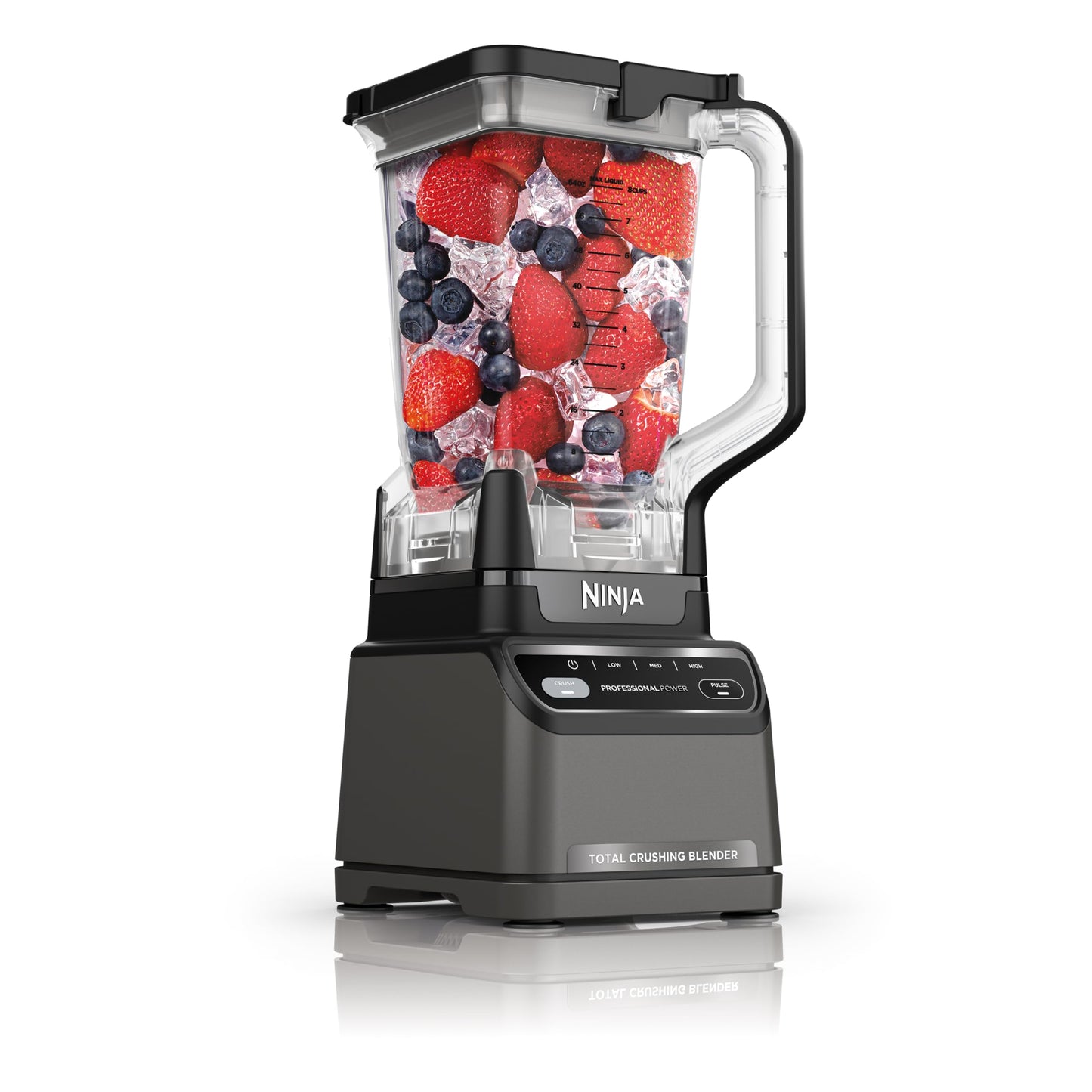 Ninja Professional Blender 1000W, Total Crushing Technology- Smoothies, Ice Crushing & Frozen Fruit, Full-Size Countertop Blender, 72-oz. Pitcher, Black & Grey, BL610