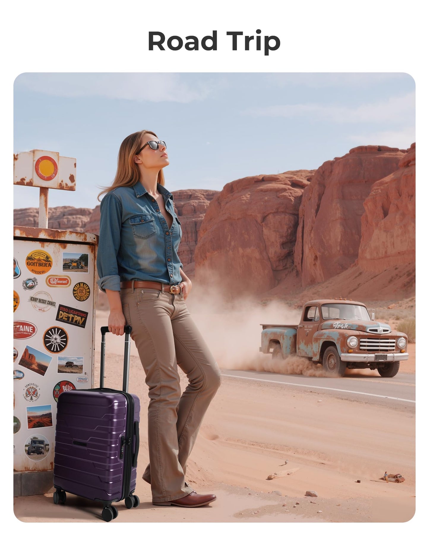 BAGSMART Carry On Luggage 22x14x9 Airline Approved with Spinner Wheels,Lightweight 20 Inch Luggage with TSA Lock,Expandable Hard Shell Carry On Suitcases for Men Women,Pink
