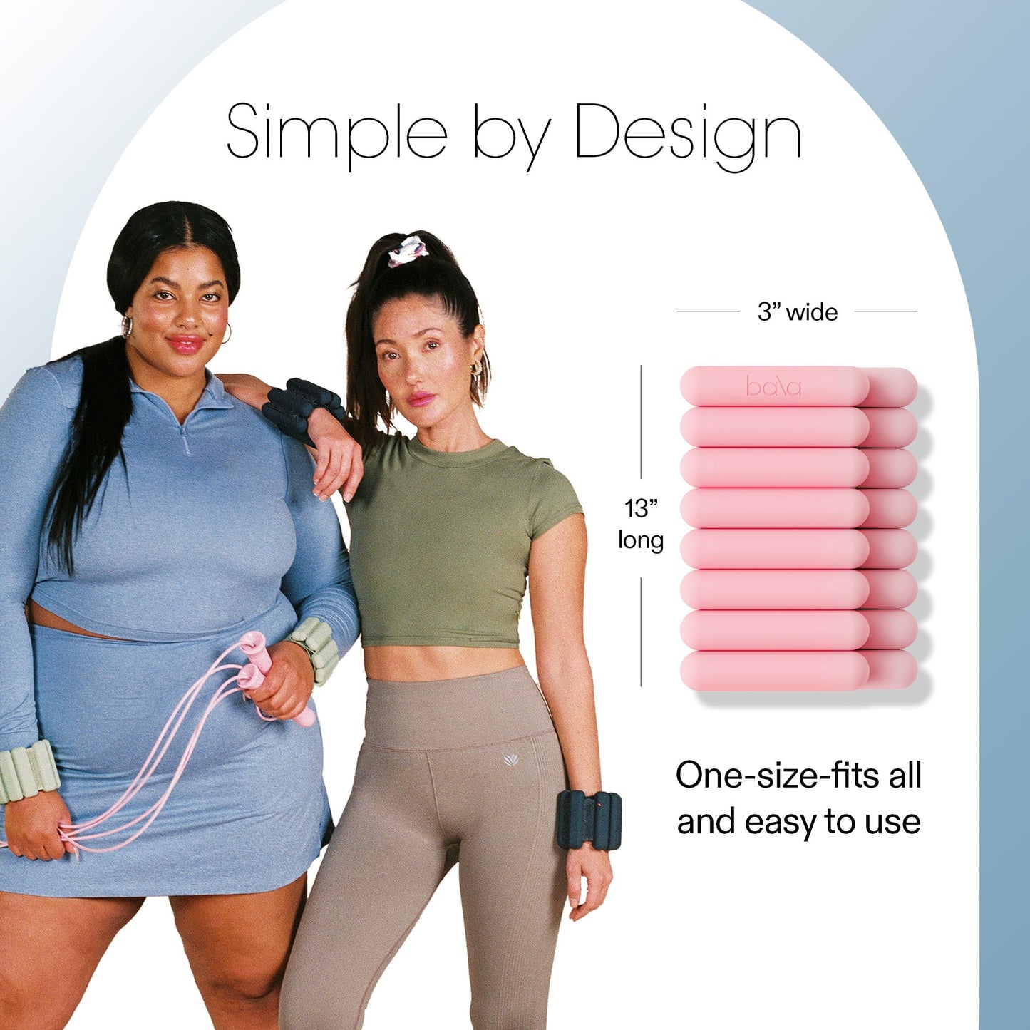 Bala Bangles Wrist & Ankle Weights for Women & Men - Adjustable Silicone Weighted Bracelet Set for Gym, Yoga, Pilates, Cardio & Strength Training - Wearable Arm & Leg Workout Weights