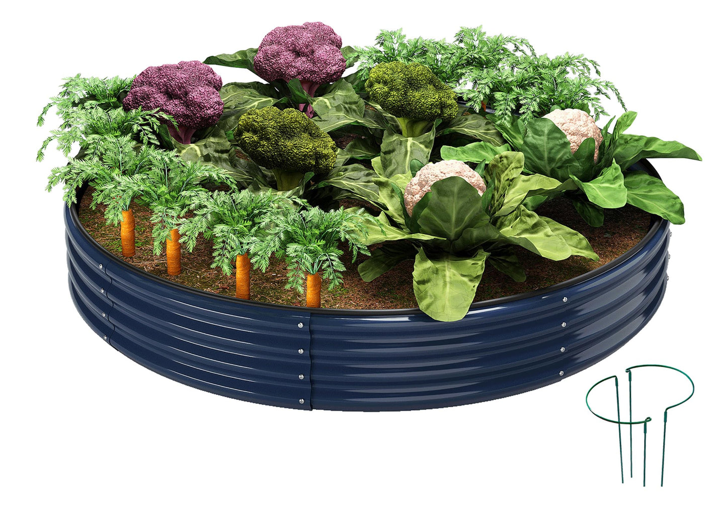 Galvanized Metal Planter Raised Garden Bed Kit for Gardening Outdoor，8x2x1ft Planter Grow Garden Box Raised Flower Bed，Long Vegetable Clearance Herb Raised Garden Beds for Gardening