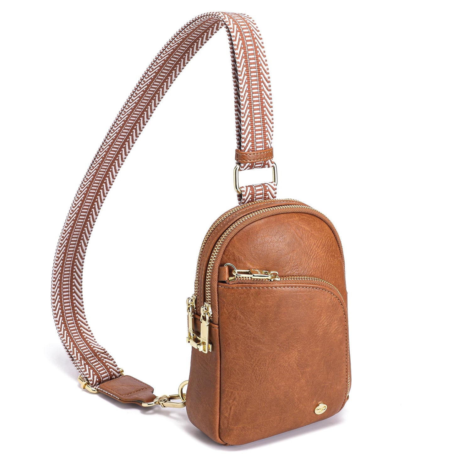 INICAT Travel Sling Bag, Anti Theft Crossbody Bag for Women | RFID Blocking, 8 Card Slots, Back Zippered Pocket, Metal Zippers,Switchable Strap