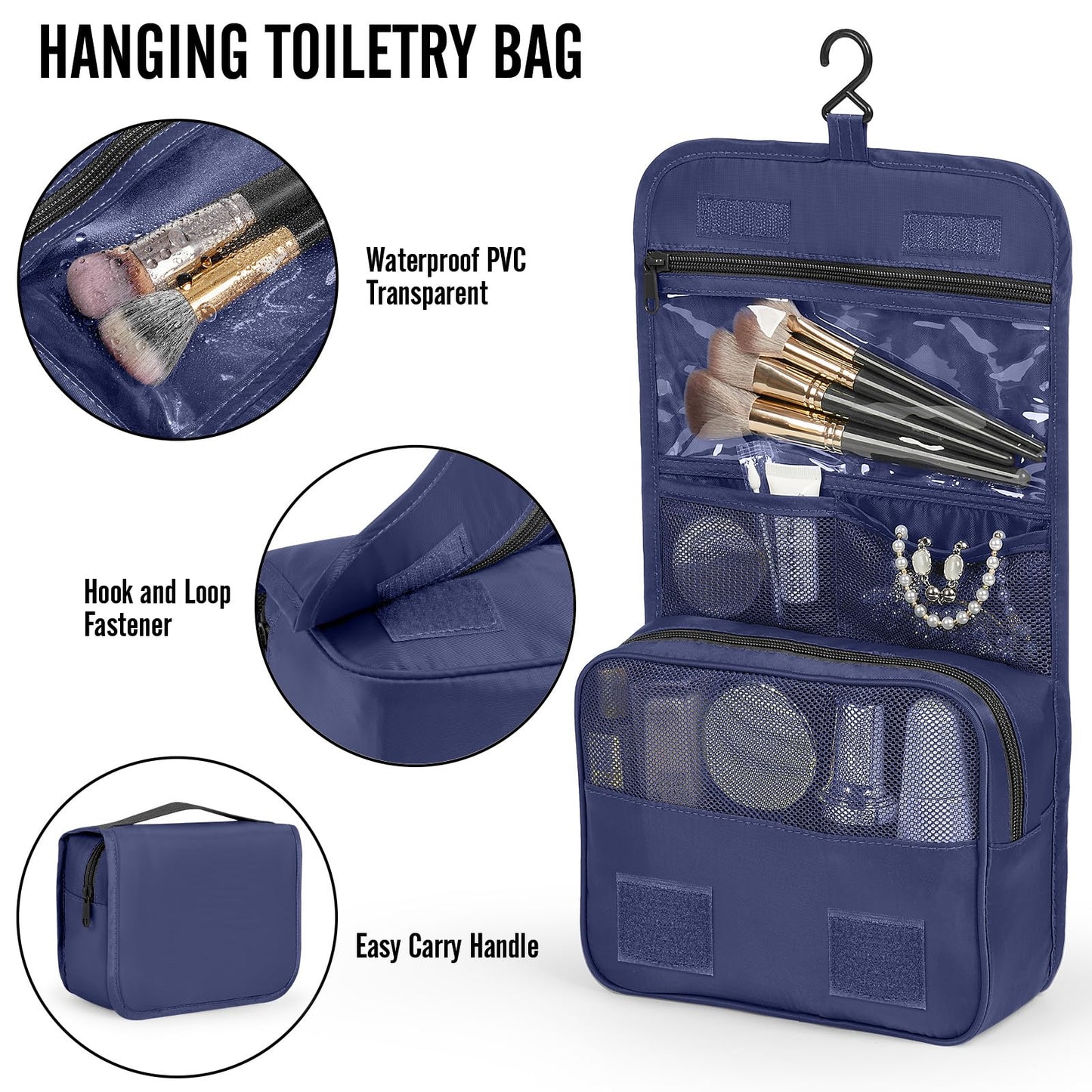 Veken 10 Set/8 Set Packing Cubes for Travel Essentials,Anti-Wrinkle Buckled Suitcase Organizer for Shoe & Toiletry Bag,Carry On Luggage Bag for Airplane & College Dorm Room Accessories,Women Men Gifts